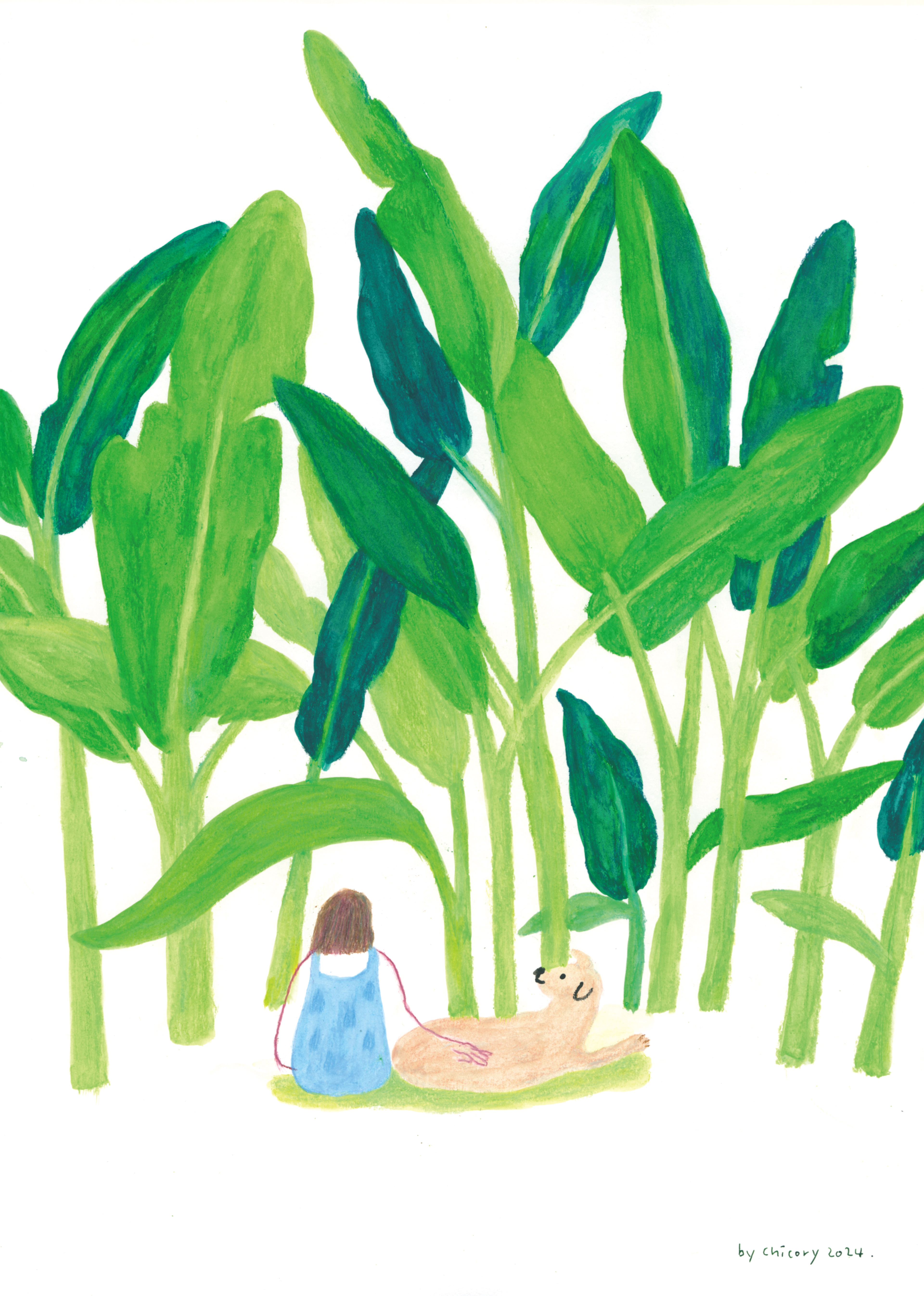 dog and me : banana leaf_2024