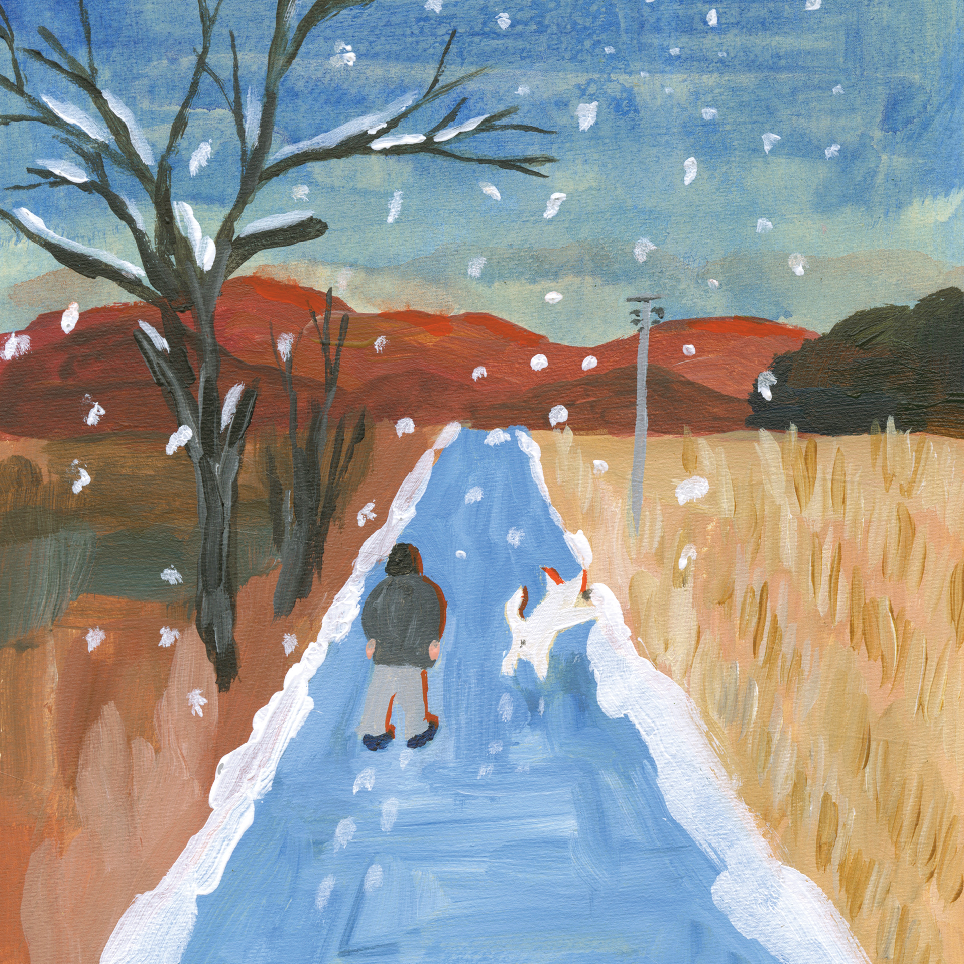 dog and me : snowy day_2025