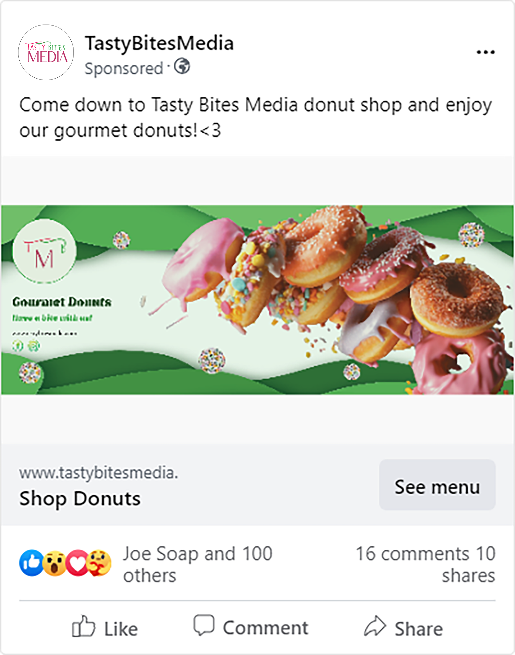 Facebook Tasty Bites Media Ad