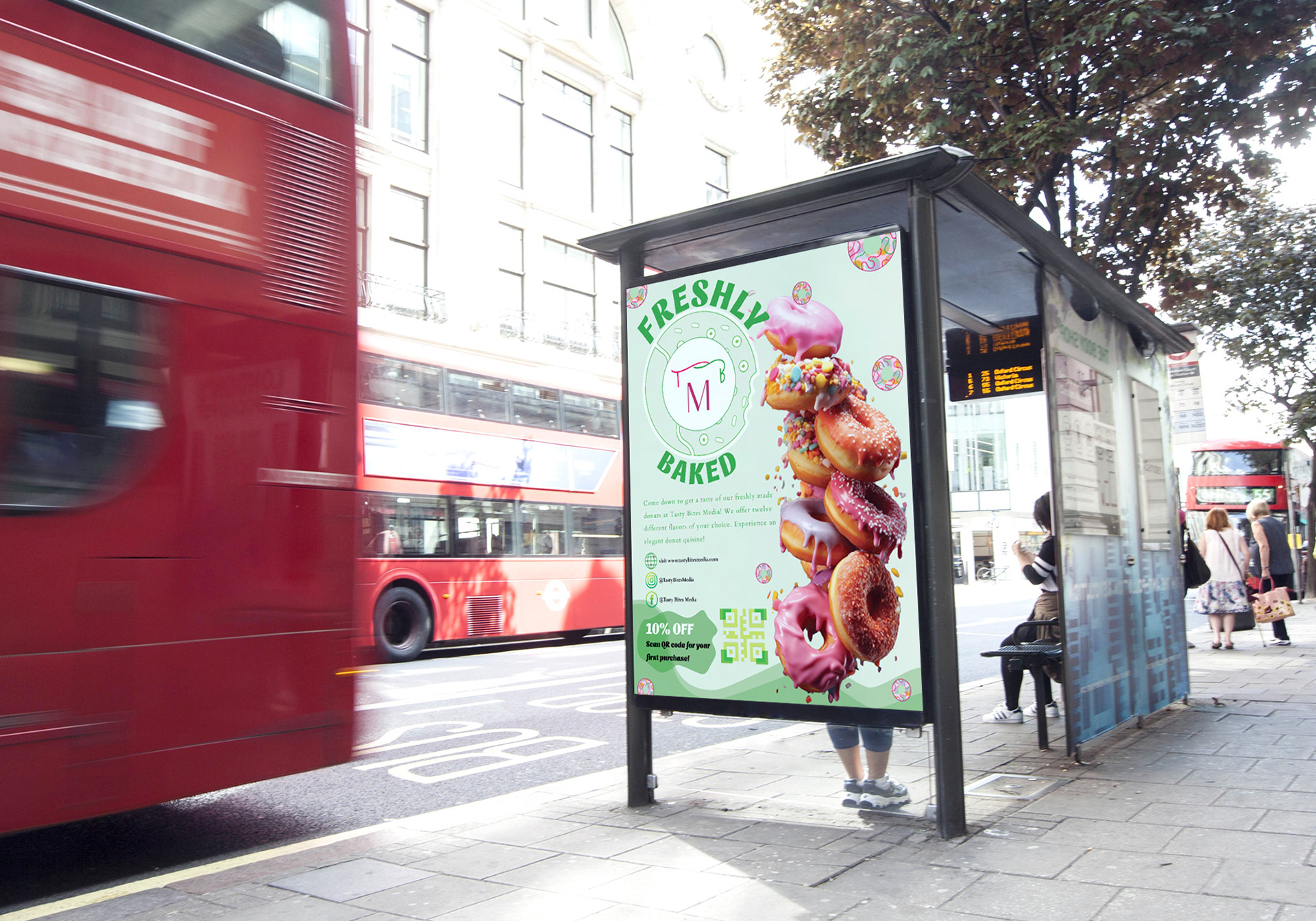 Tasty Bites Media Bus Station Ad