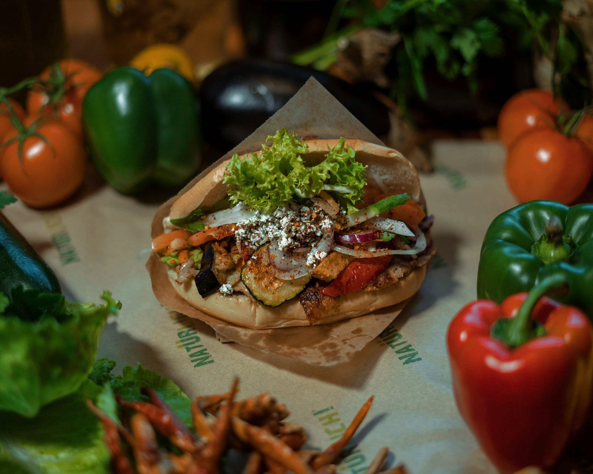 Berlin Style Kebab at Mustafas can Gemüse Kebap in Barcelona La Rambla