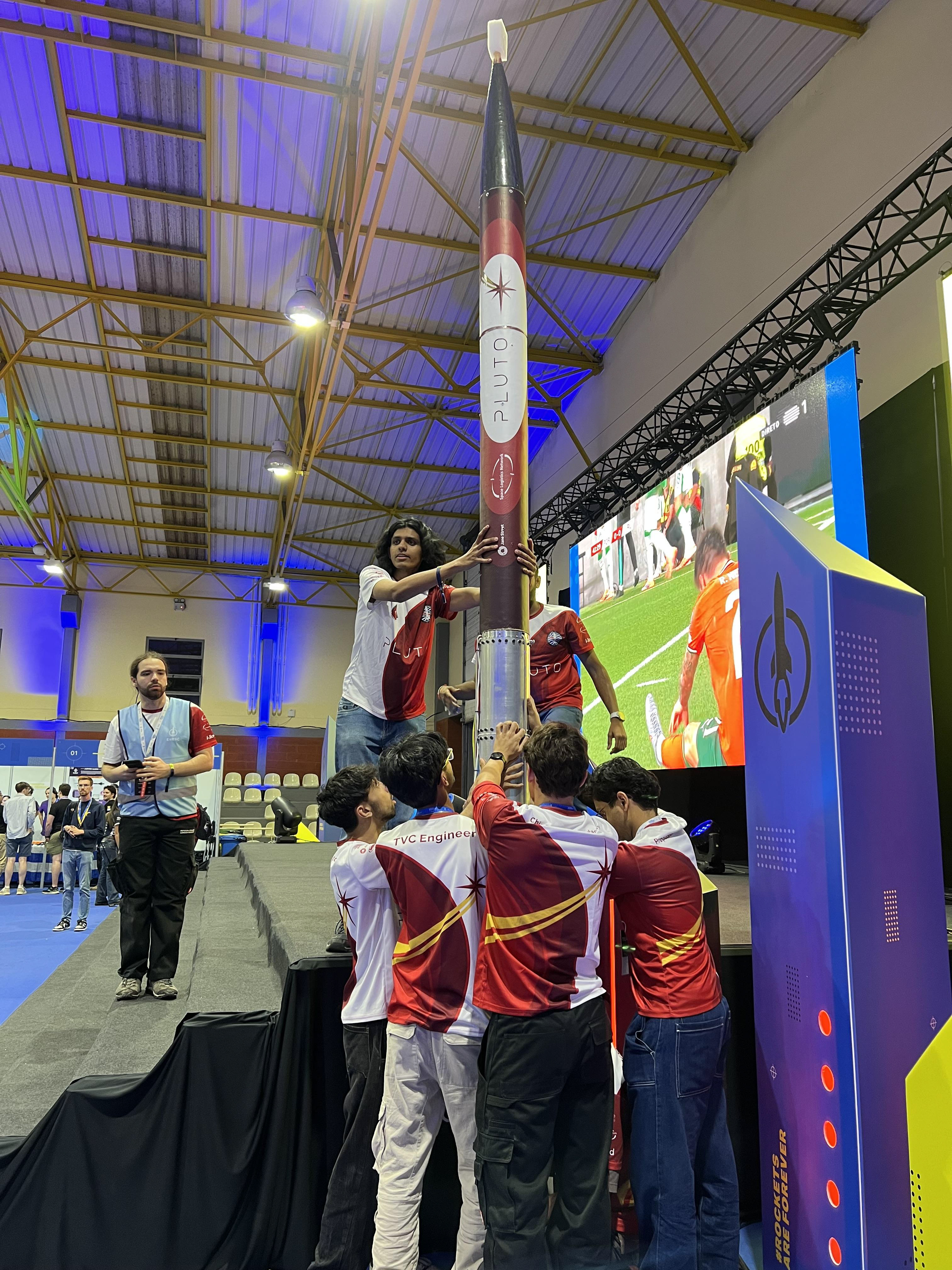 Pluto's first time being lifted to vertical