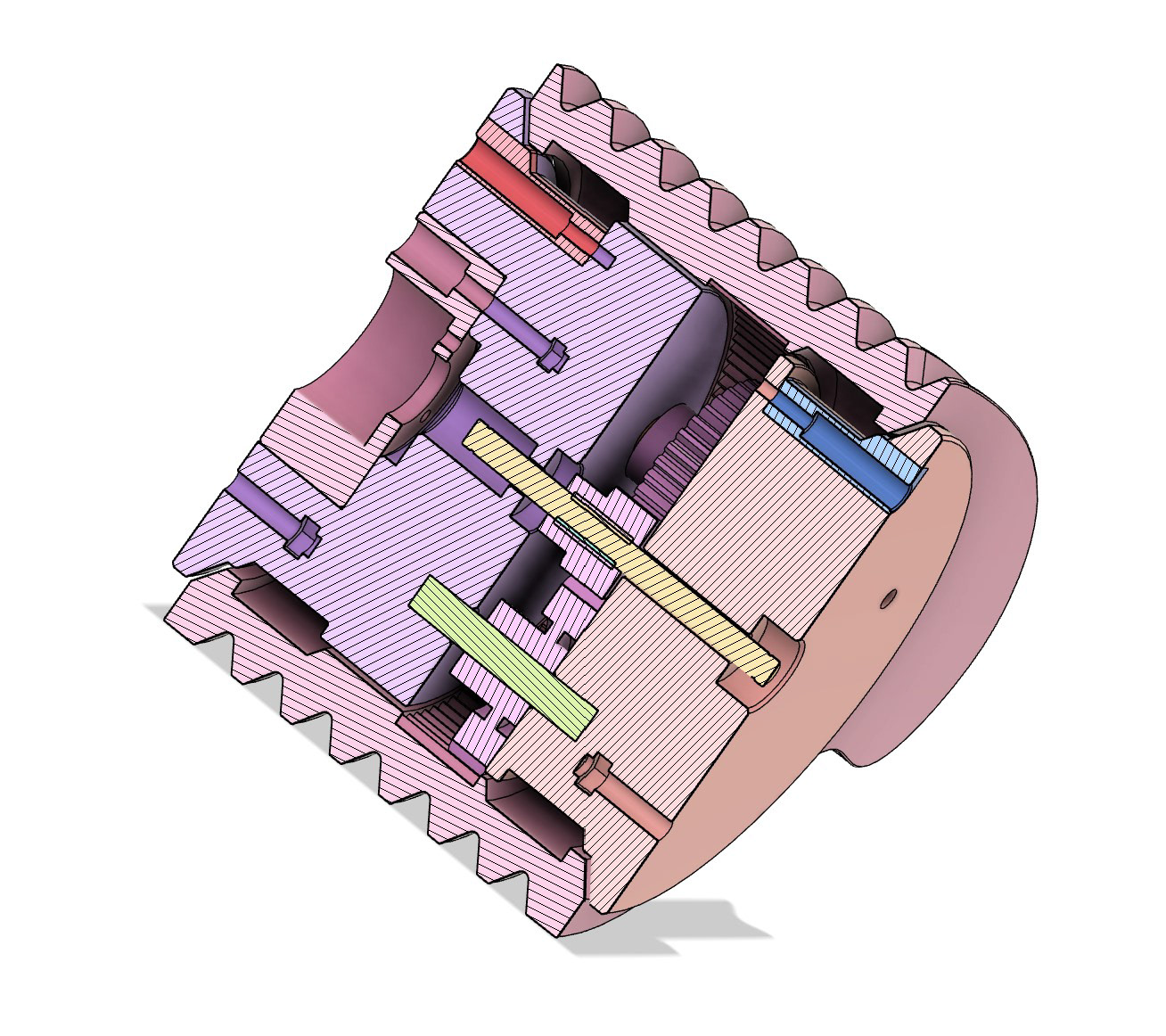 Cross-section of the system in CAD