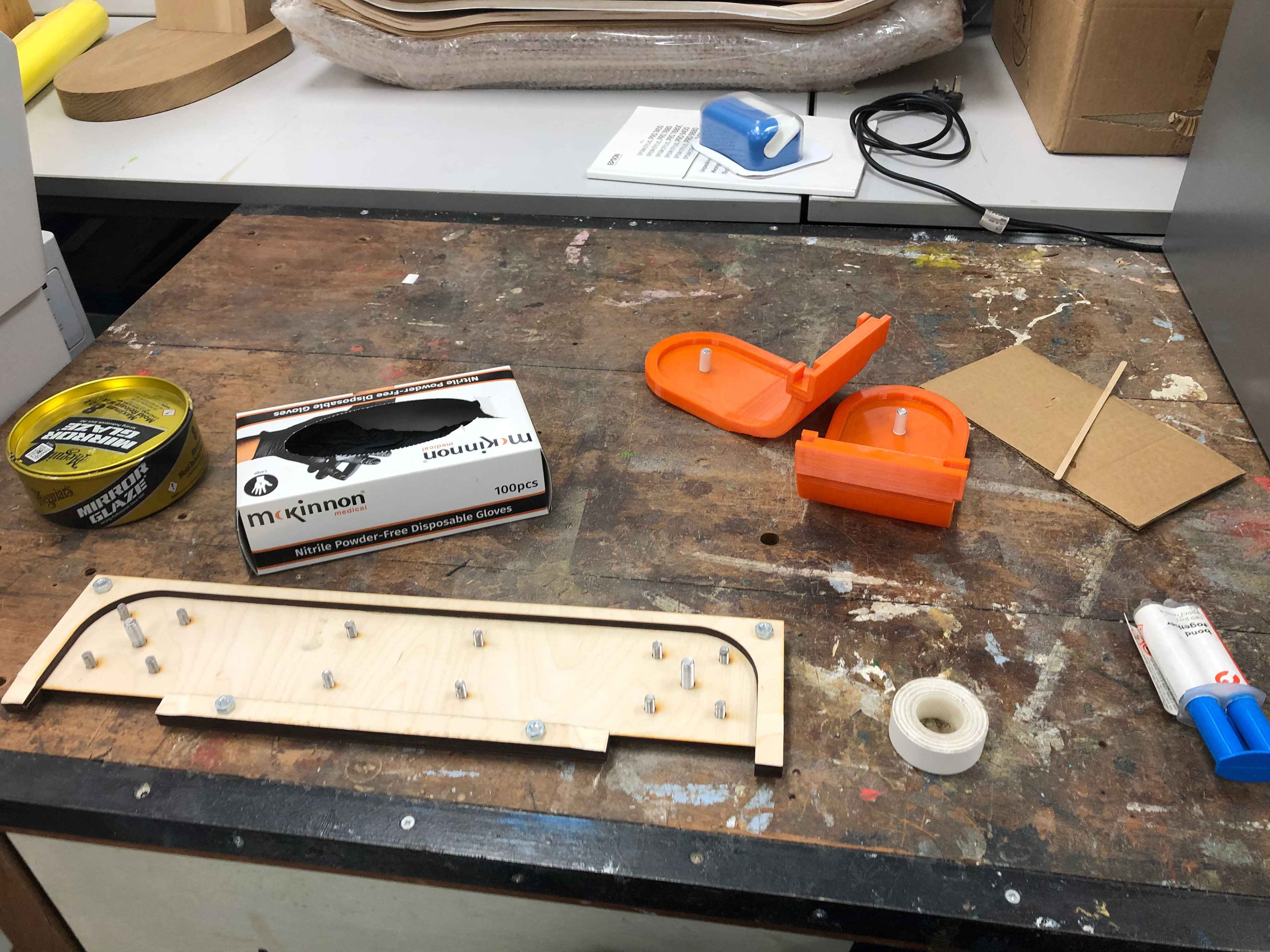 Making the shoulder plate mould