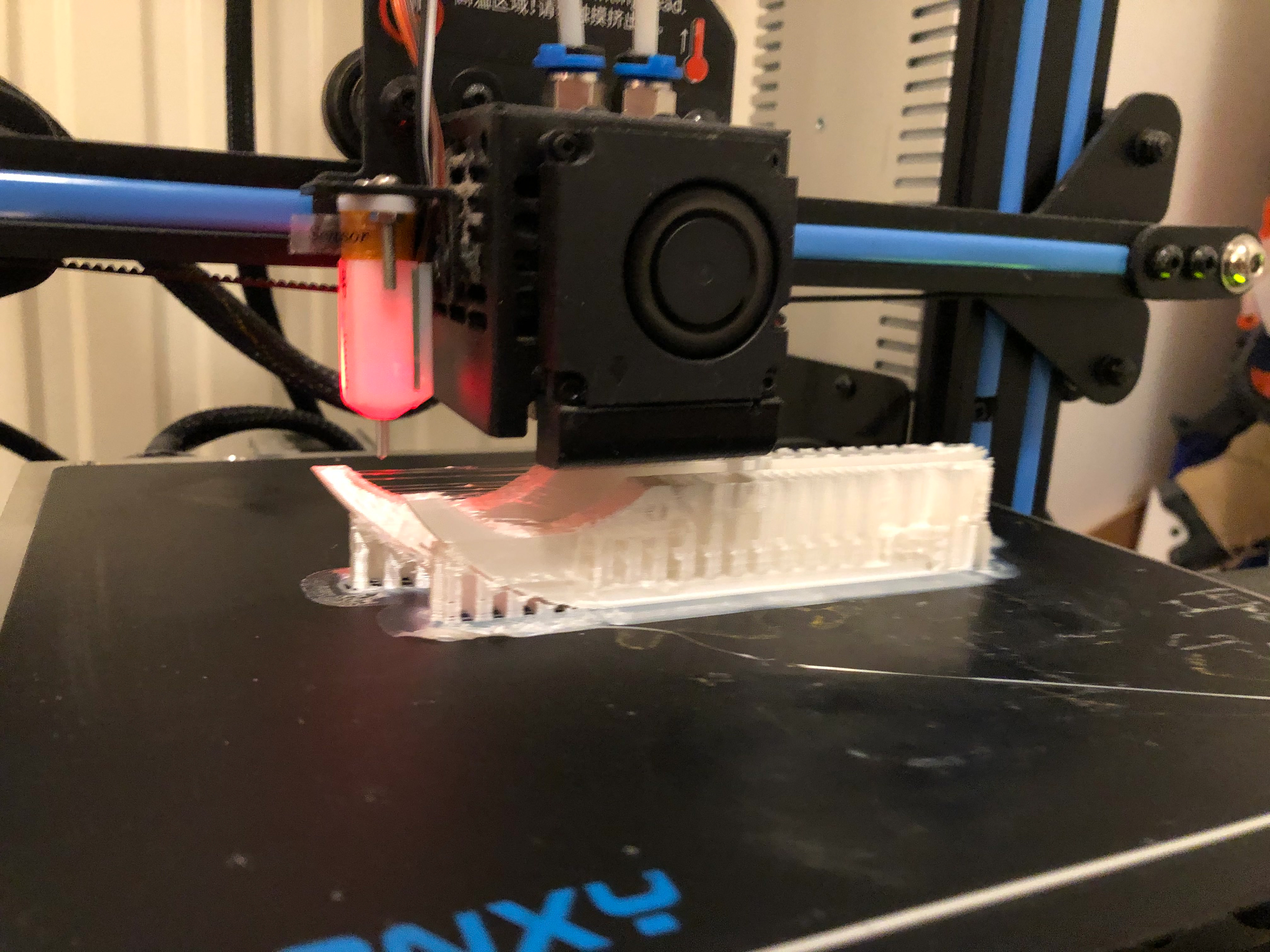 My printer in action, making a set of EDITH's arms