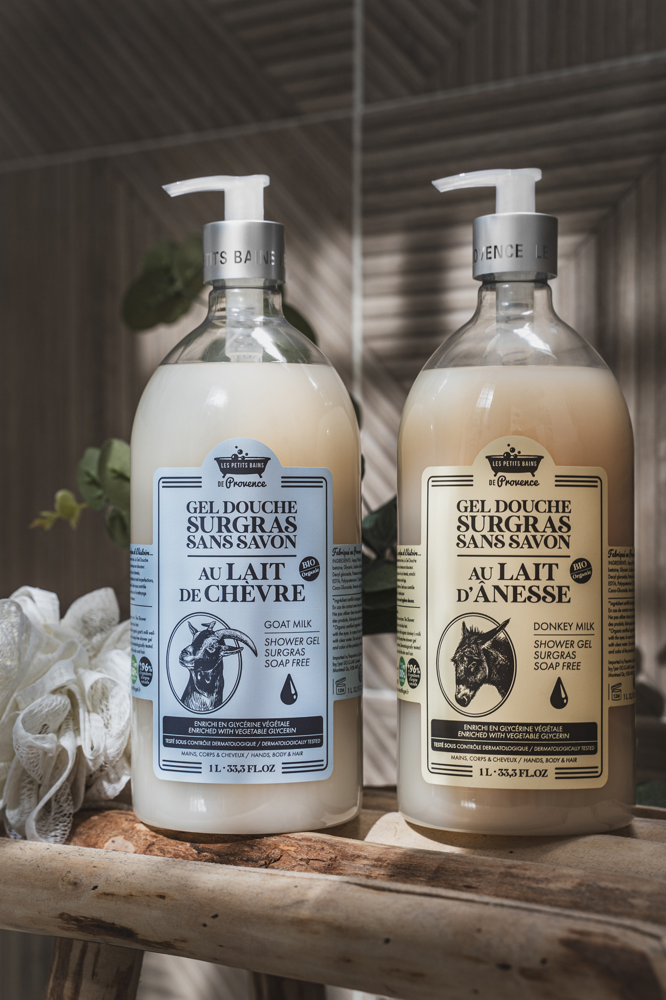 Réalisation Gel douche au lait d'Ânesse et au lait de Chèvre