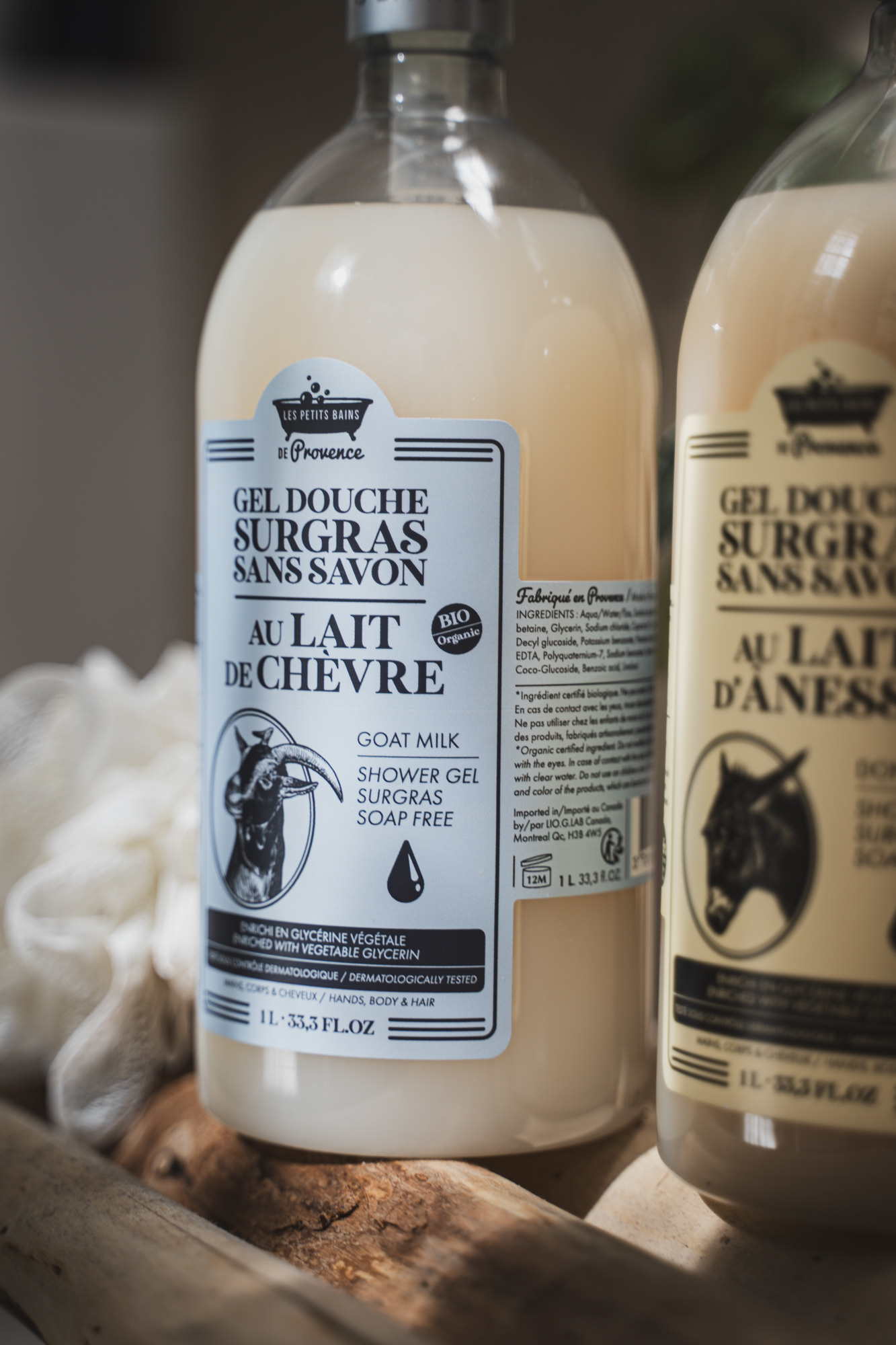 Réalisation Gel douche au lait d'Ânesse et au lait de Chèvre