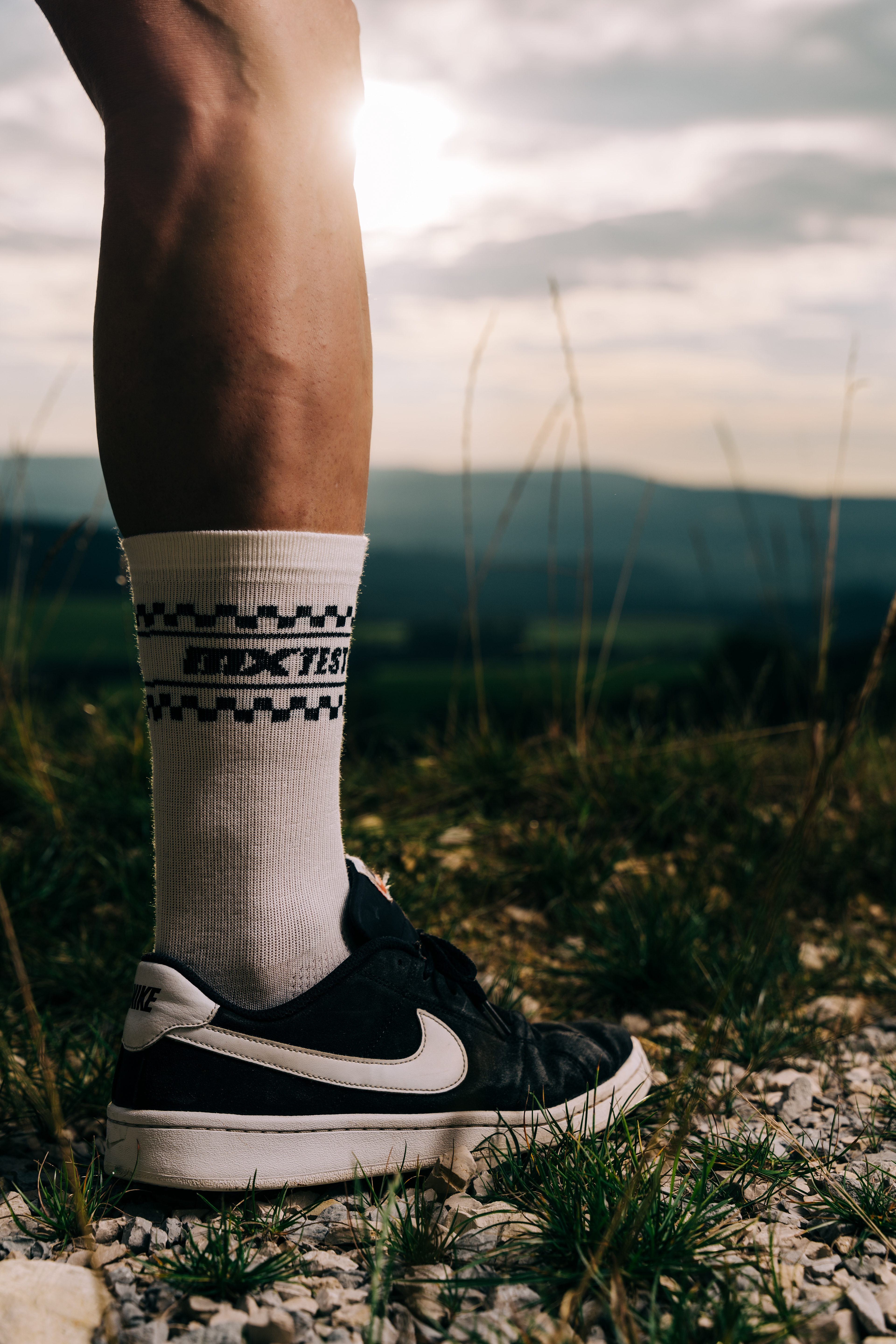 Chaussettes CHECKERED (blanc)