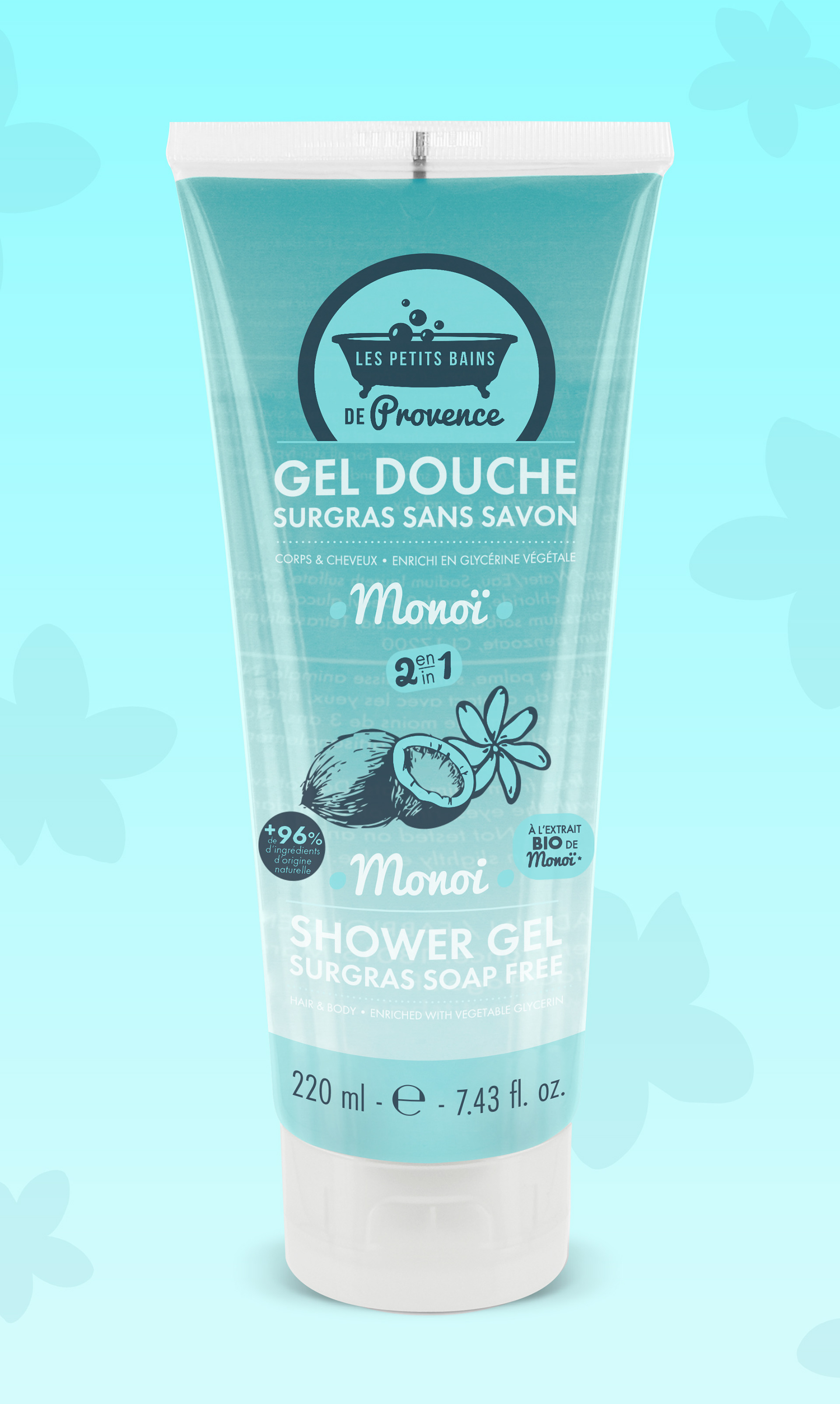 Réalisation Gel douche en tube senteur Monoï