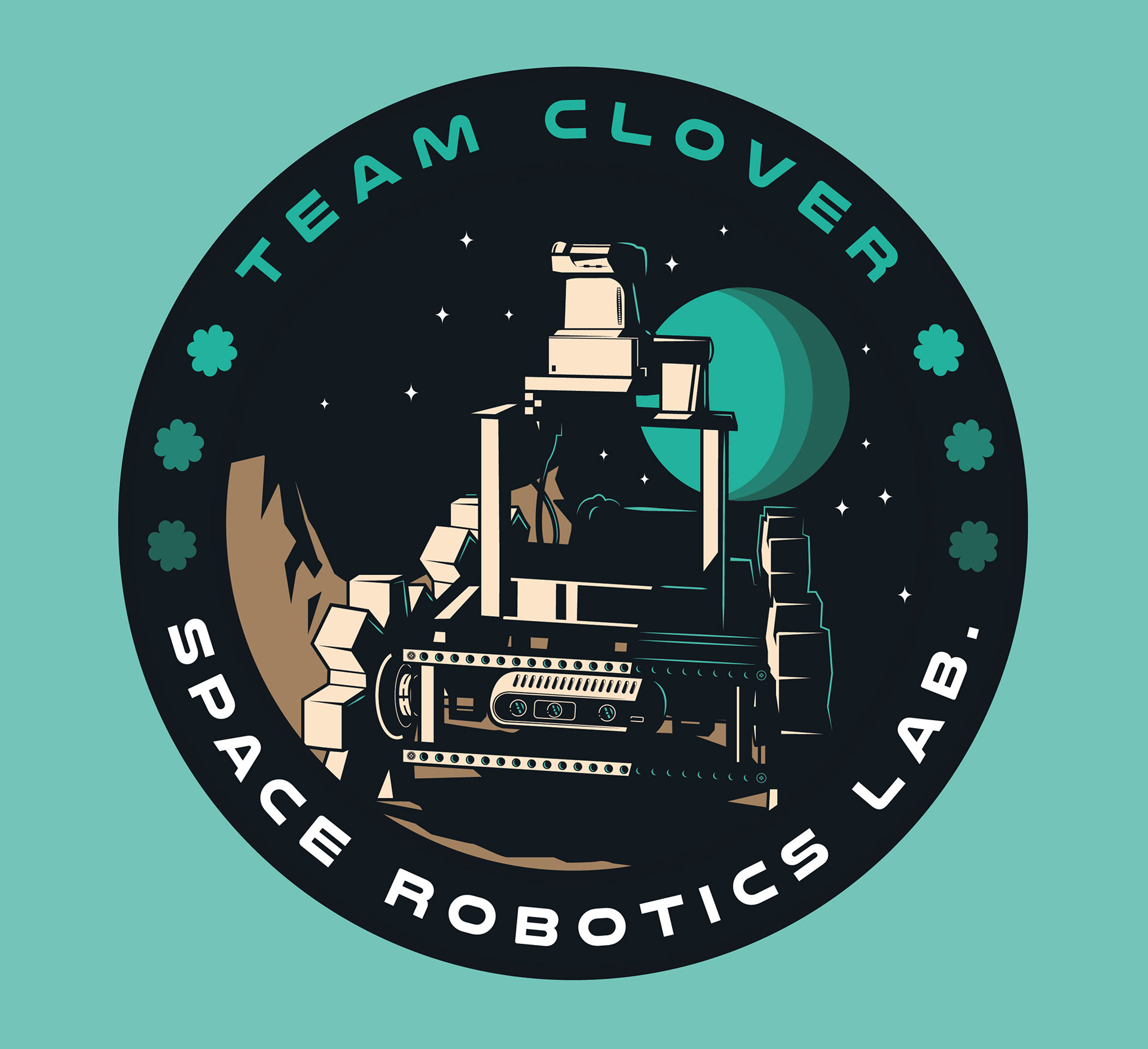 Création d'une Illustration inspirée des rovers "martiens" utilisés par le Space Robotics Lab.