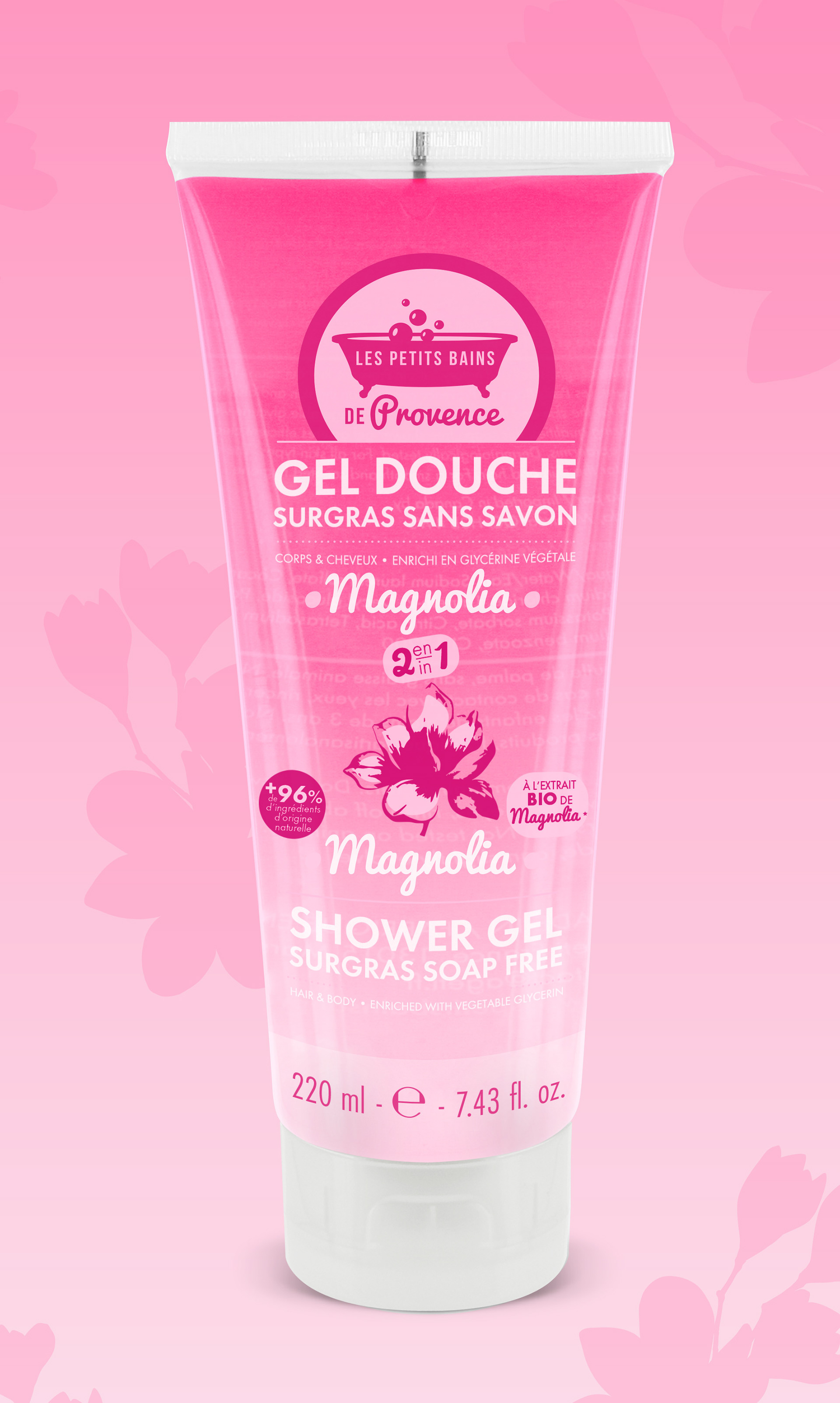 Réalisation Gel douche en tube senteur Magnolia