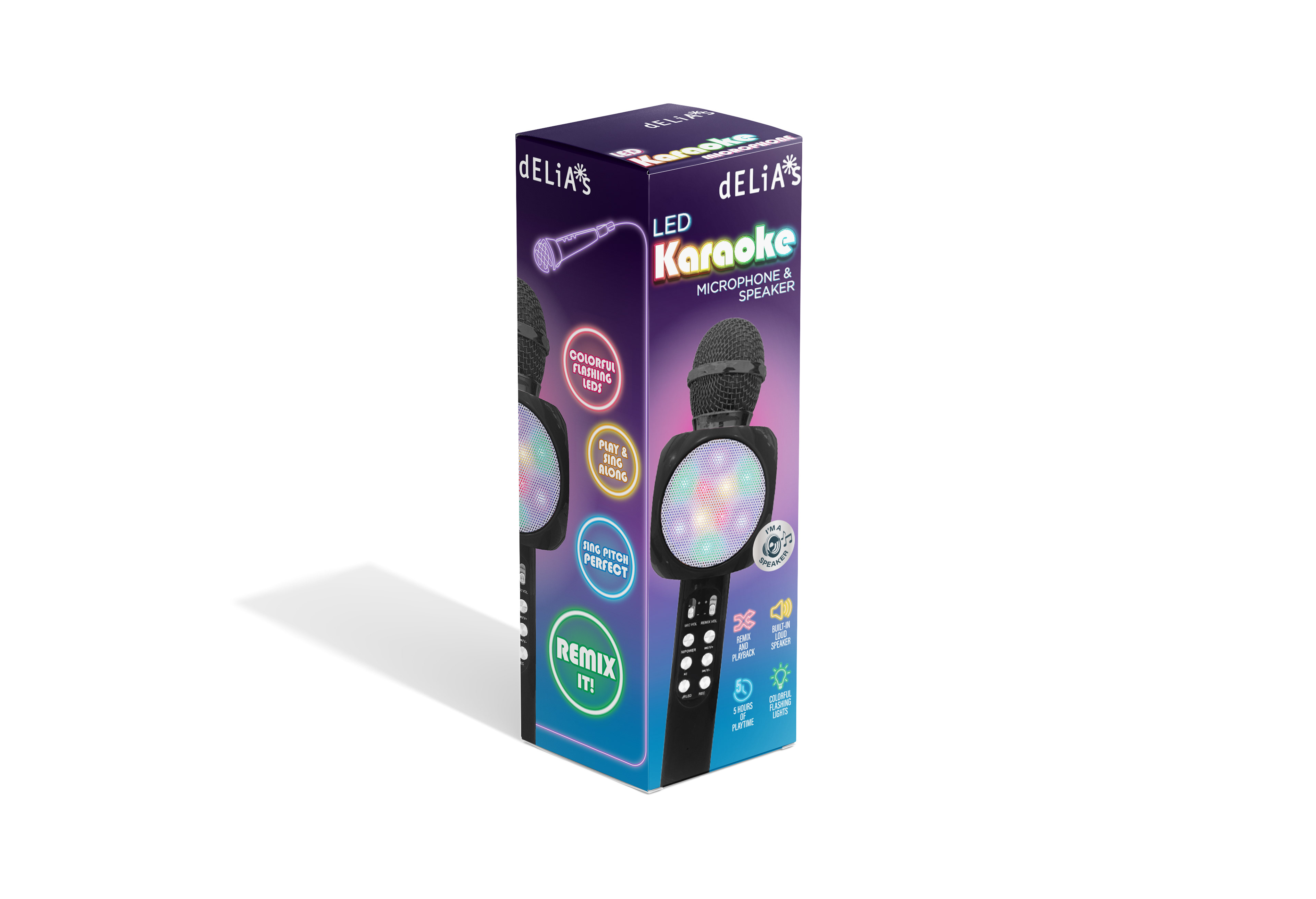 LED Karaoke Microphone and Speaker - Front