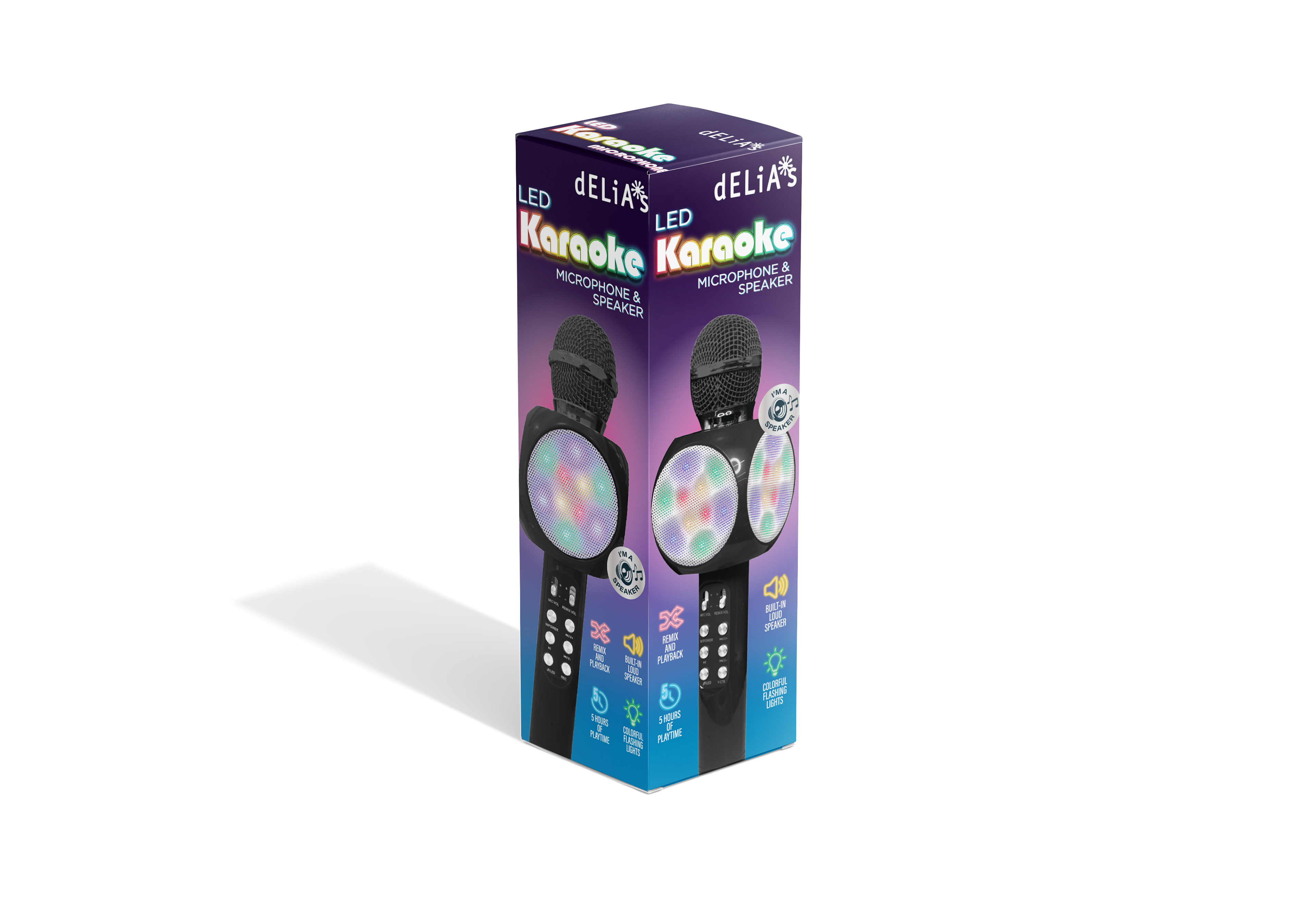 LED Karaoke Microphone and Speaker - Back