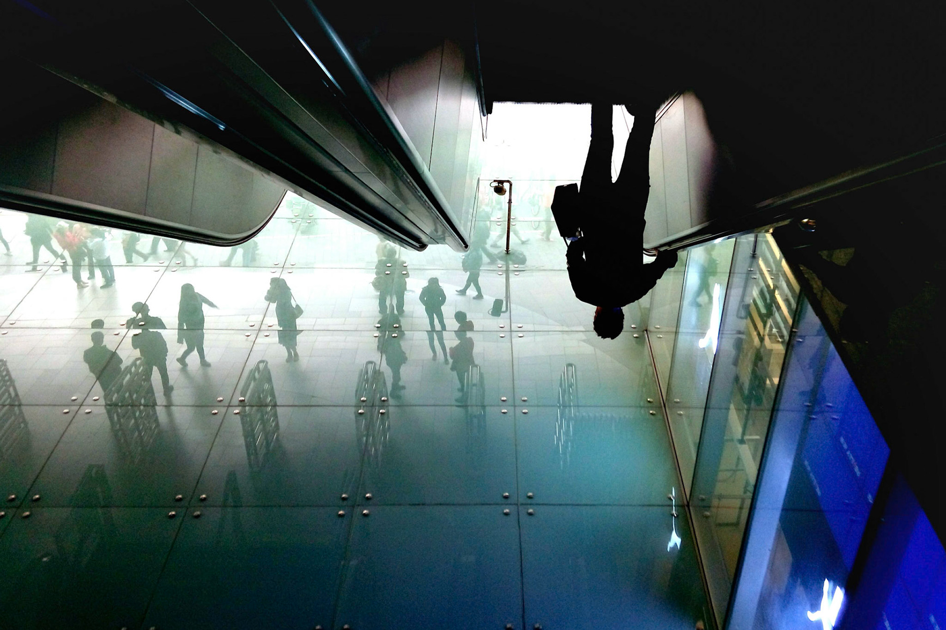 Exciting the Shanghai Metro at exit 2 of East Nanjing Road metro station