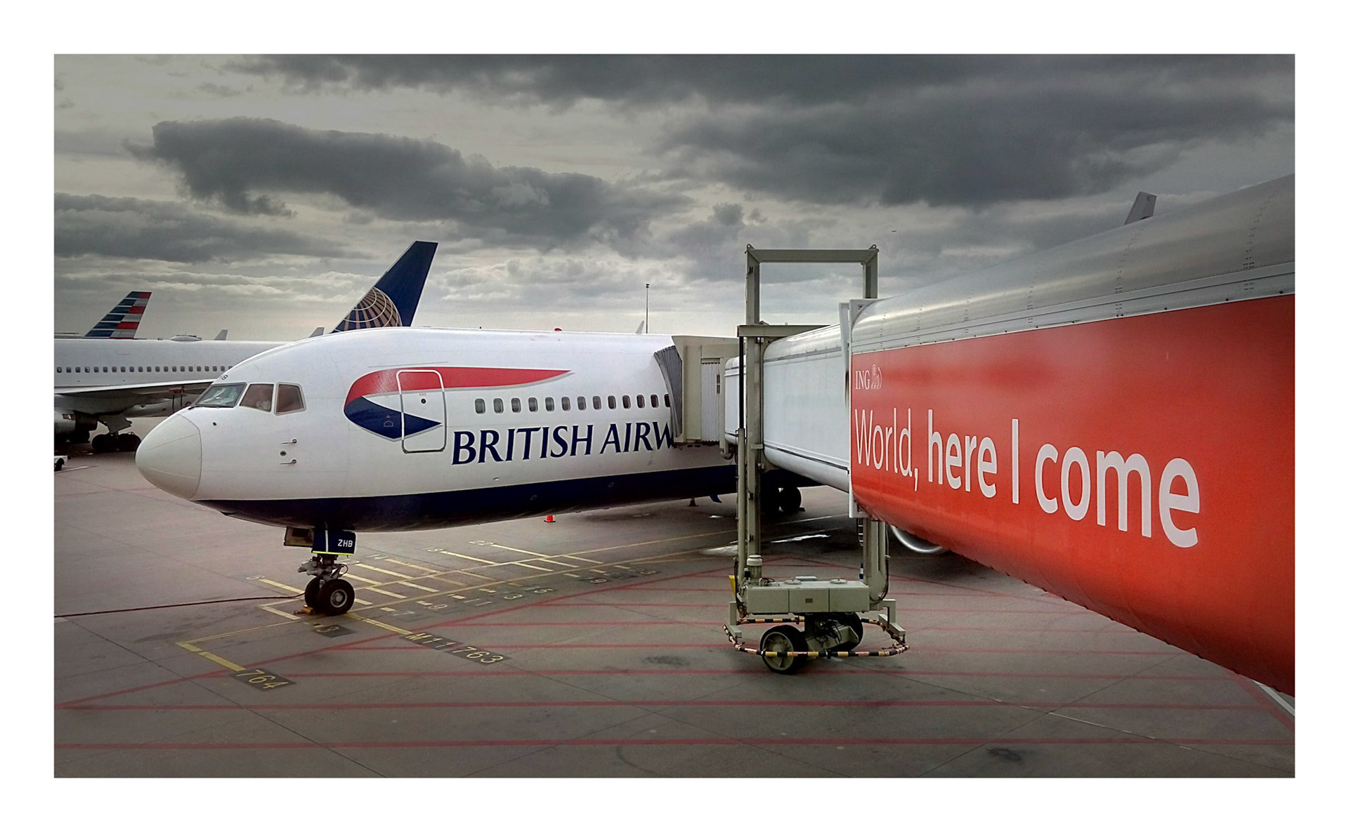 Boarding BA's flight 429 to LHR for connection to Shanghai's PVG