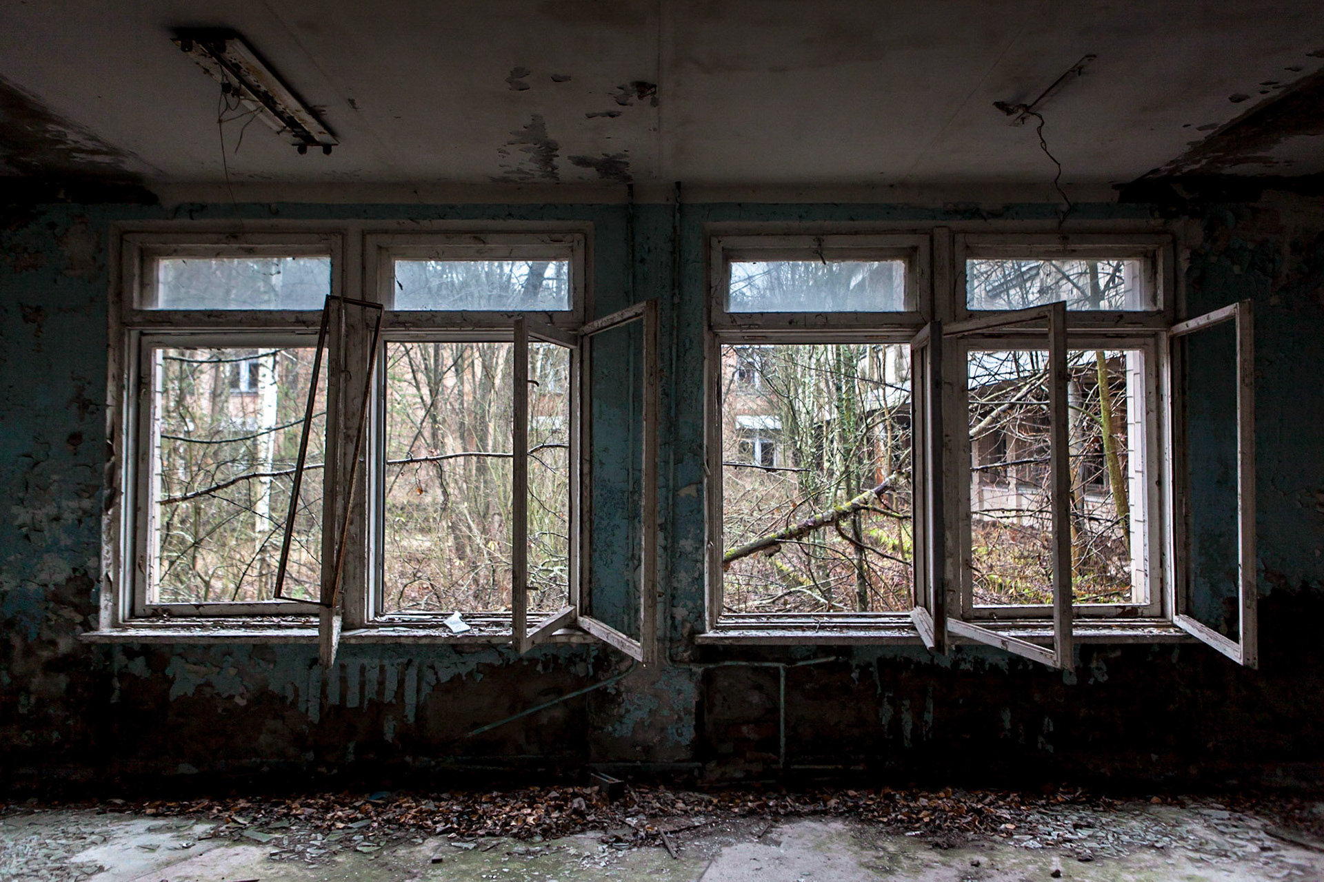 Town of Pripyat, Ukraine, one of the largest ghost towns on earth