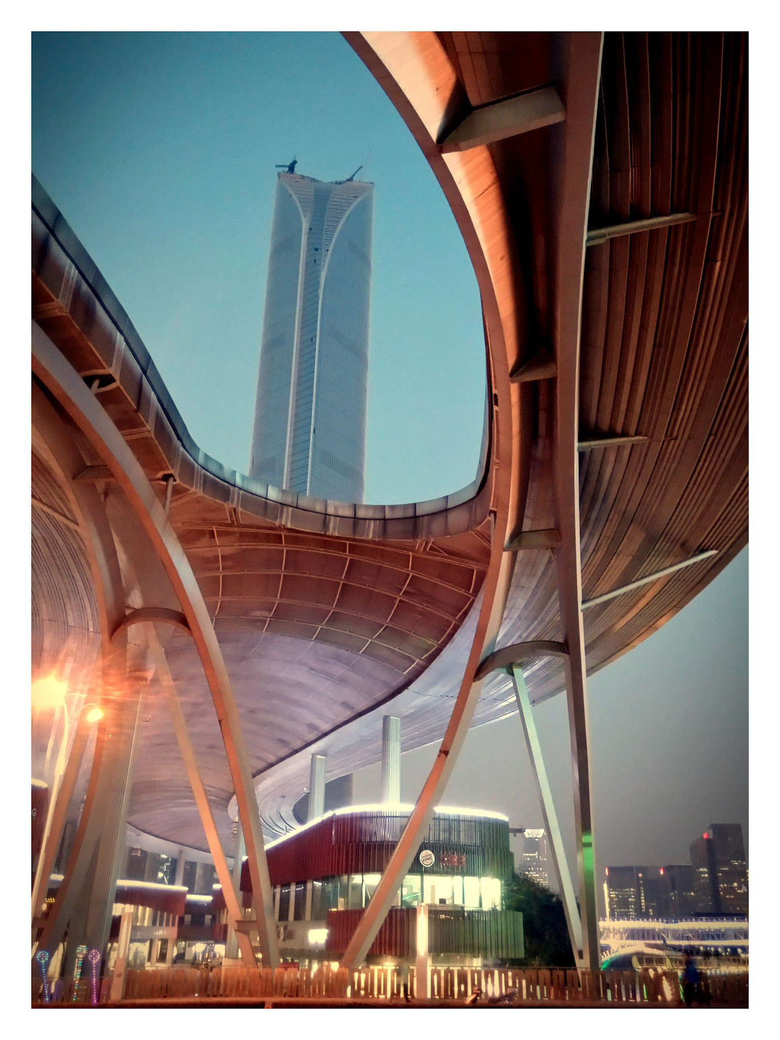 Near completion of the 92-floor tall Suzhou IFS
