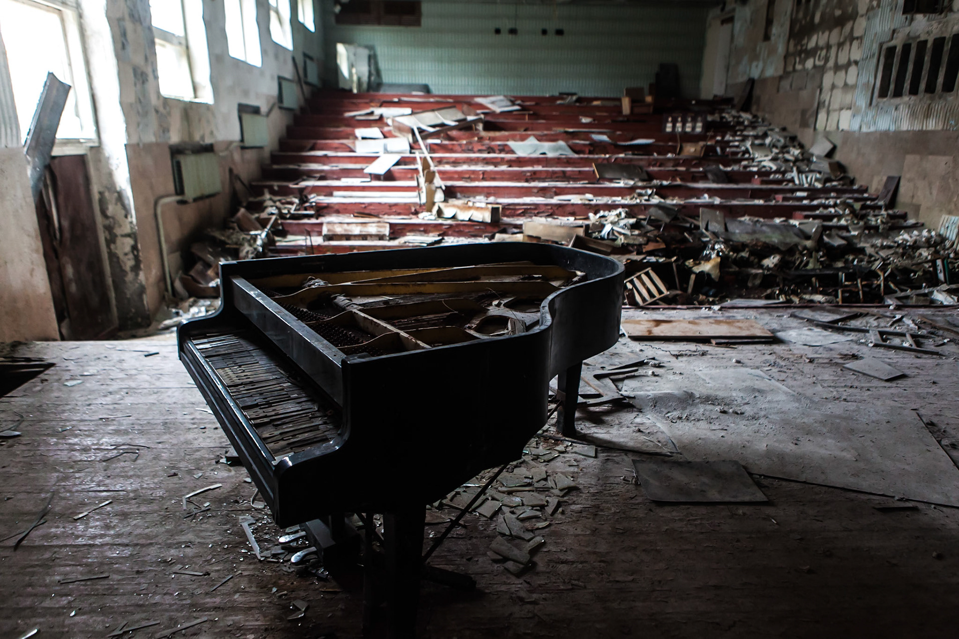 Town of Pripyat, Ukraine, one of the largest ghost towns on earth