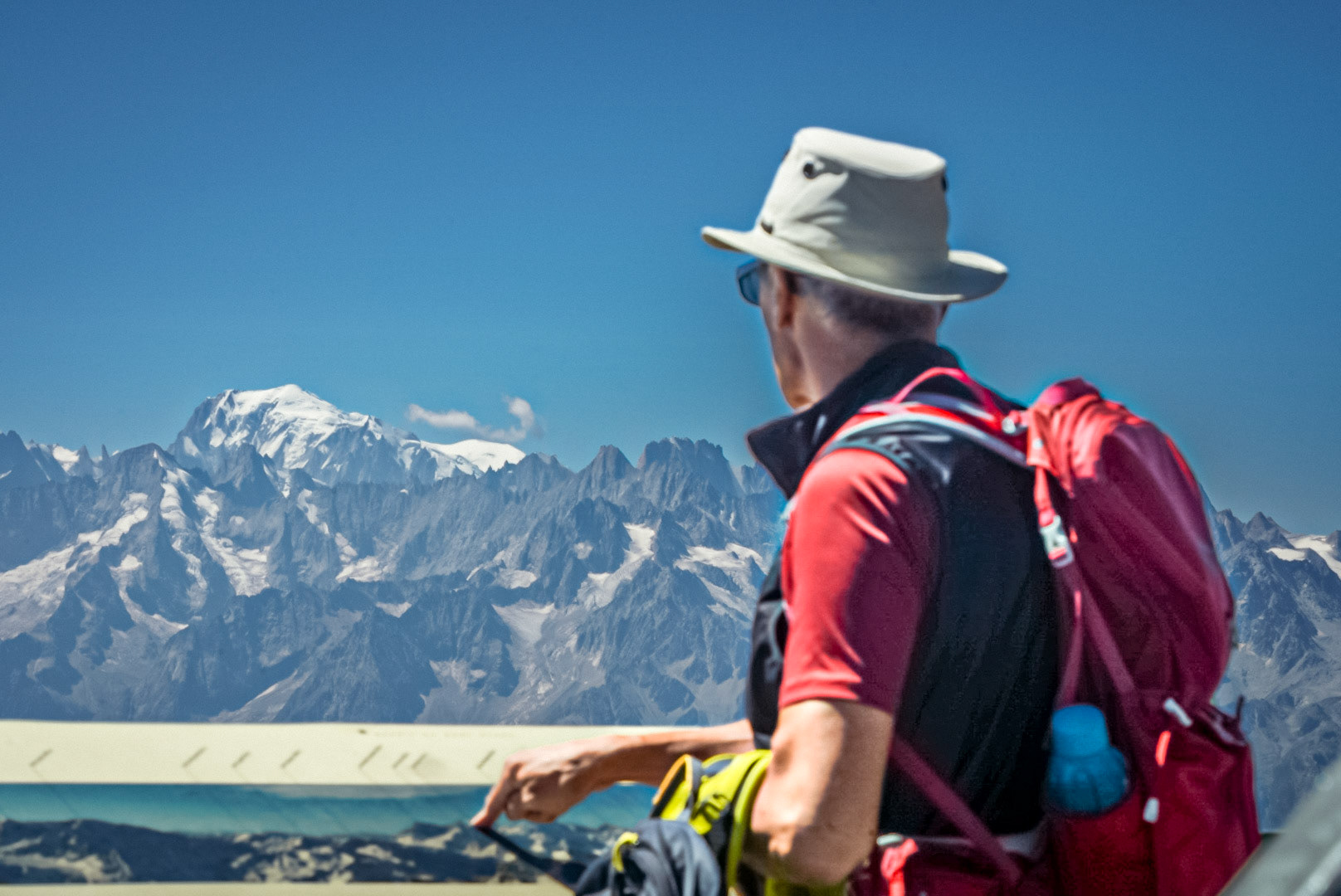 Mont Blanc as seen from Mont Fort (3330m)