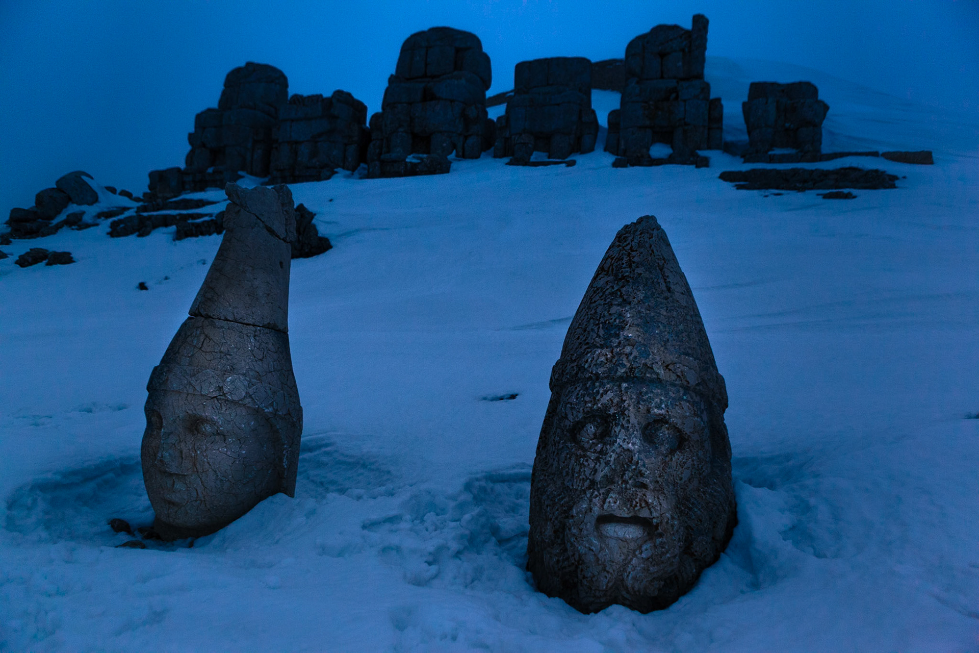 Statues of Apollo Mithras and Herakles