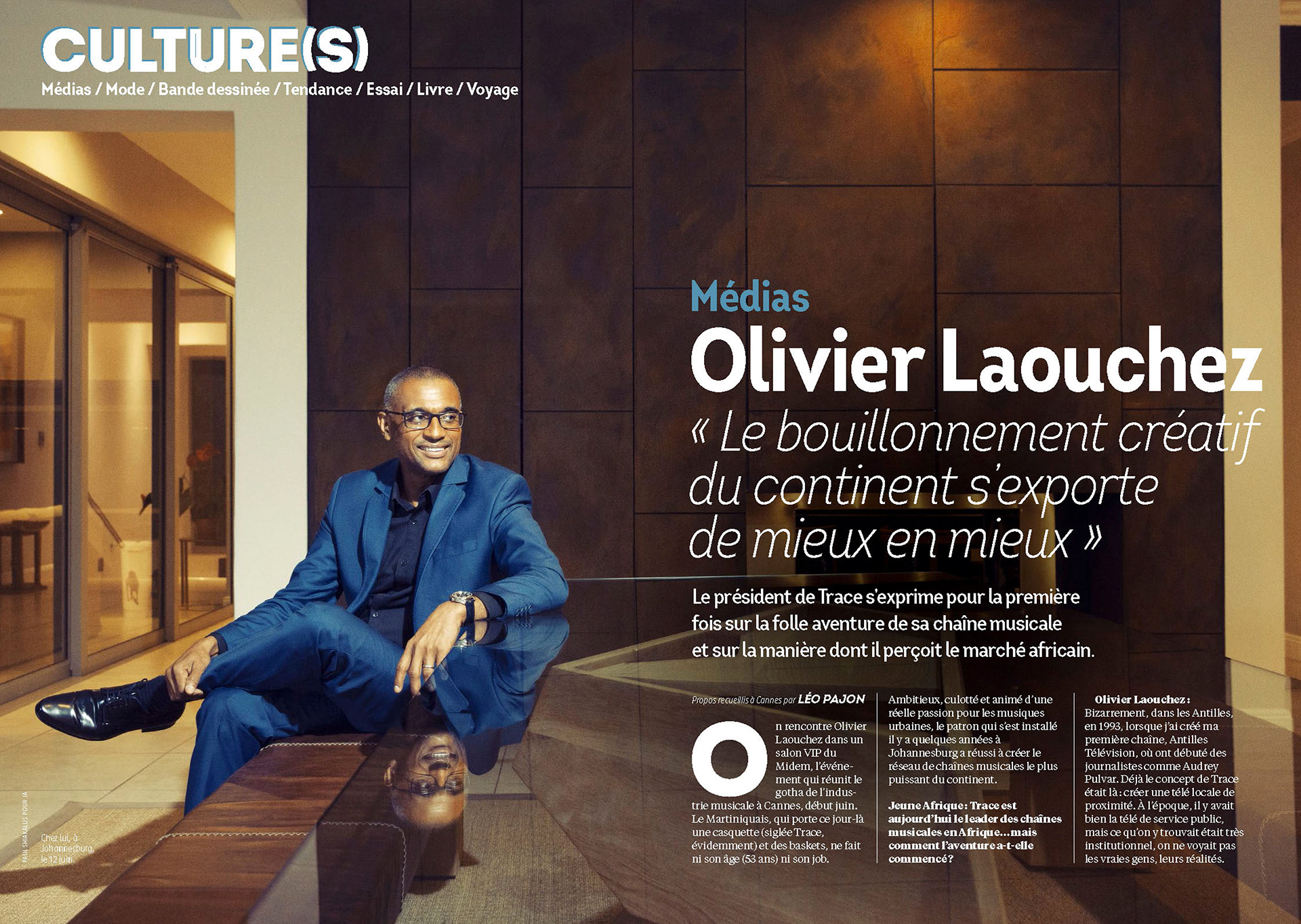 Jeune Afrique - Olivier Laouchez of Trace Group