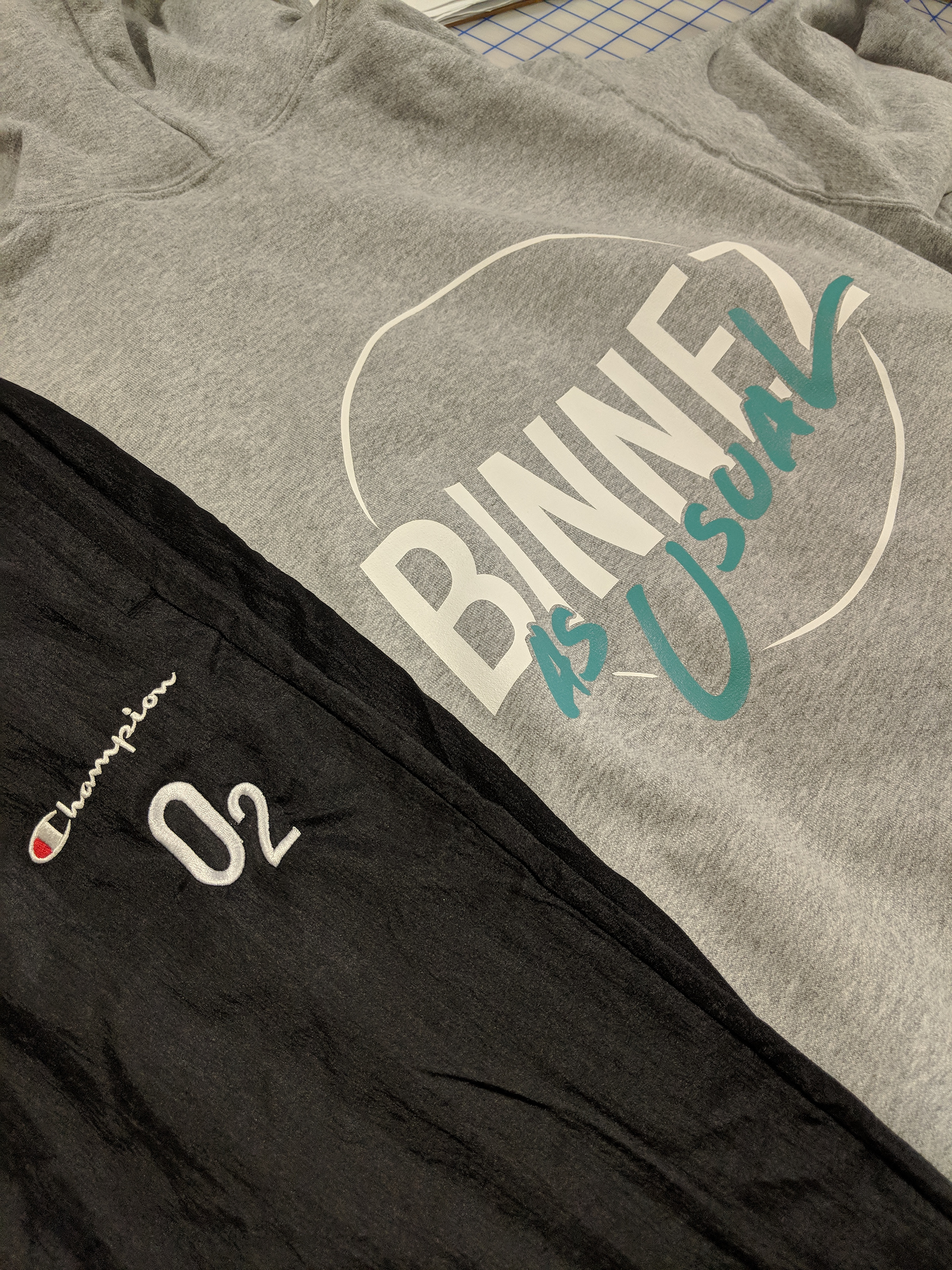 Logo Vinyl + O2 Embroidery