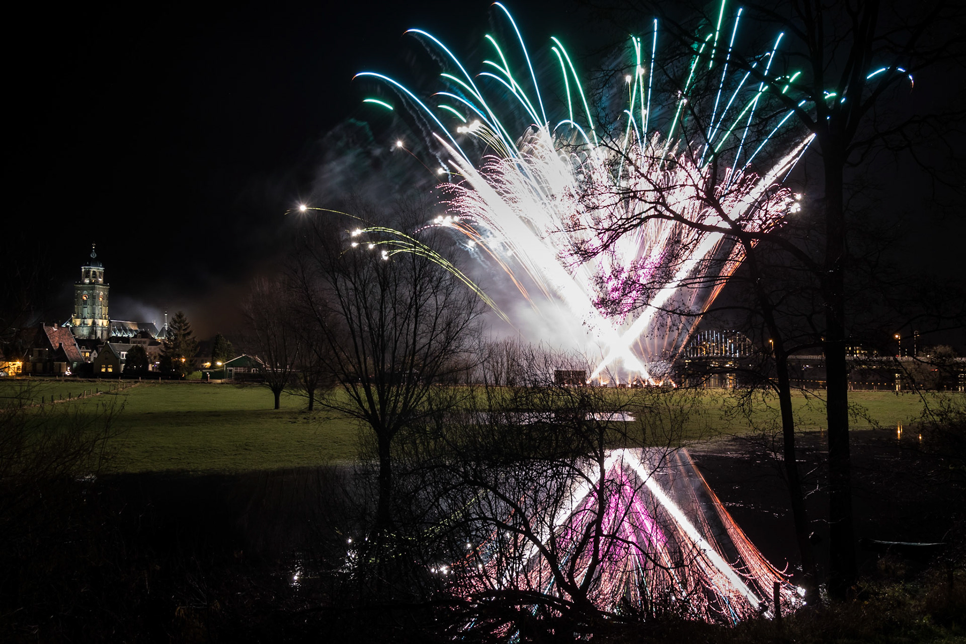 Vuurwerk tijdens Deventer 1250