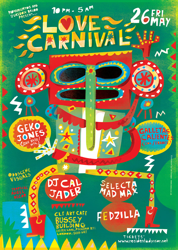 Lee Hodges Illustration - Love Carnival Posters