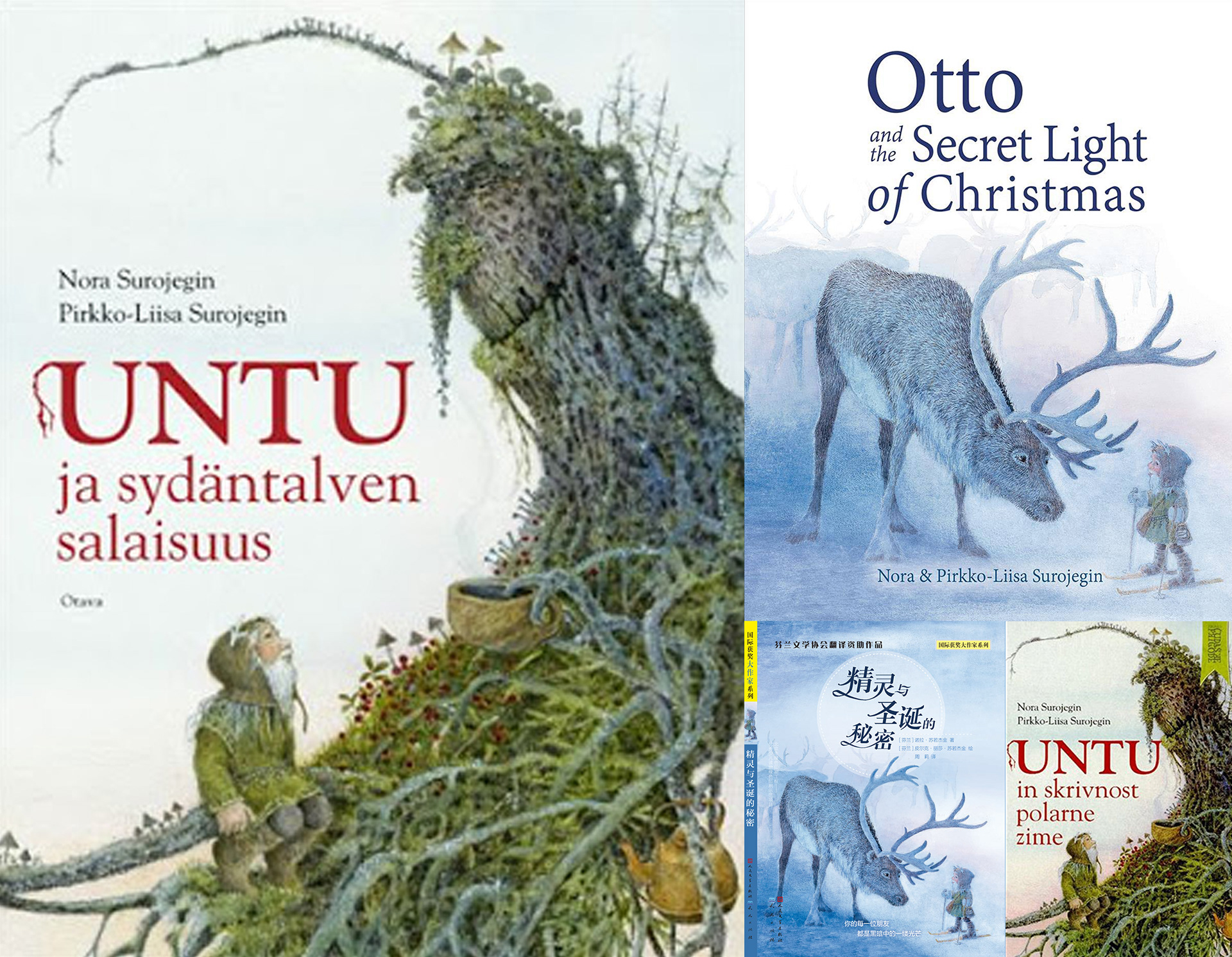 Otto and the Secret Light of Christmas book covers