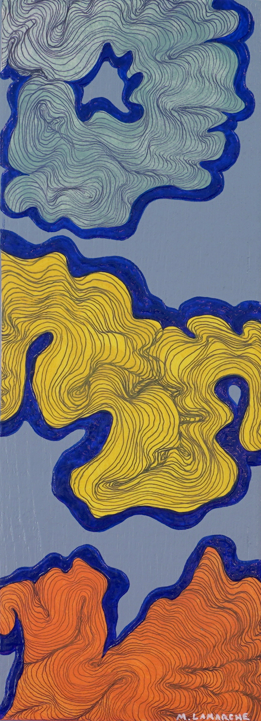 Reef 11" x 5" NFS Mixed media on wood