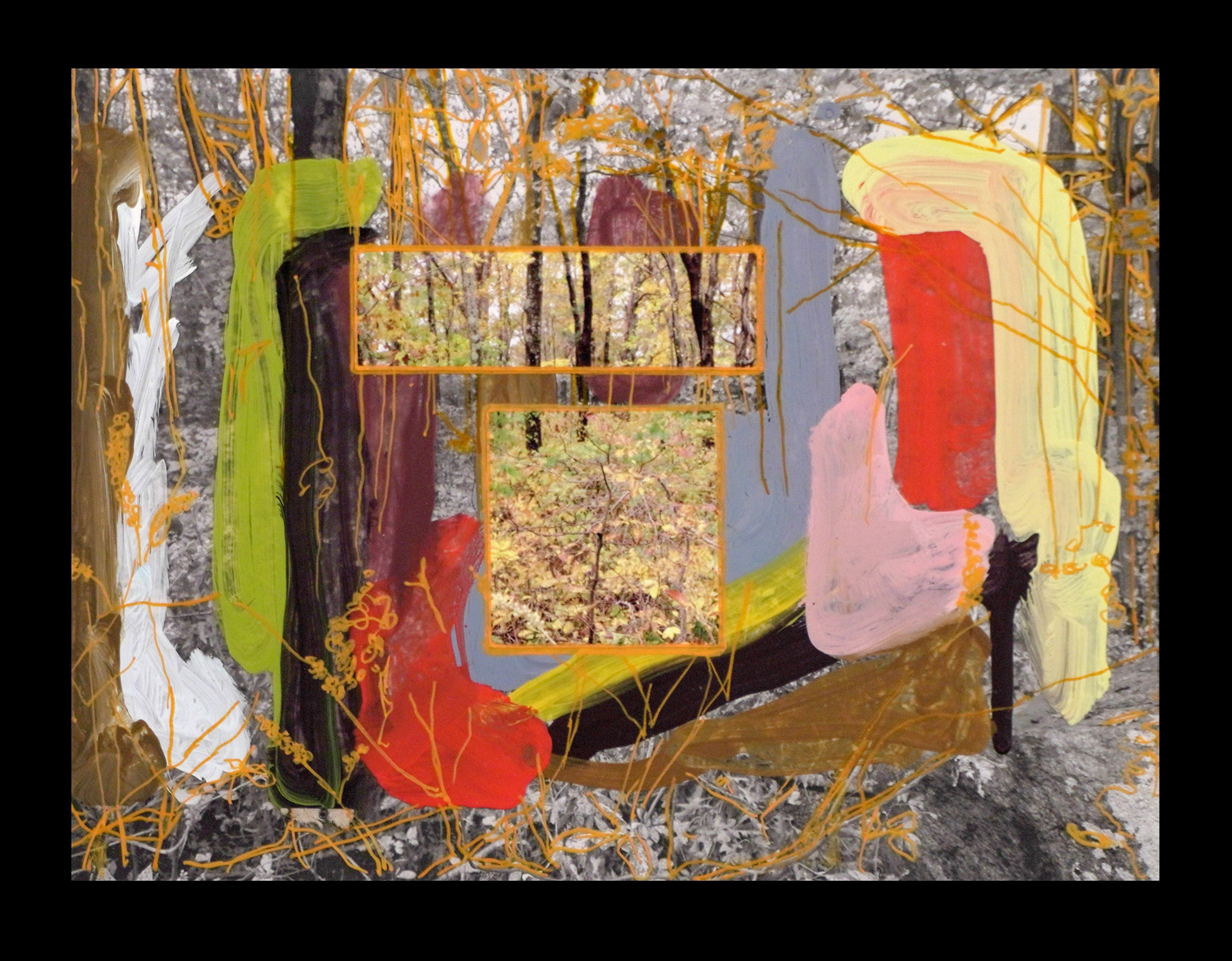 Yellow Trees ... $150 Acrylic on digital print