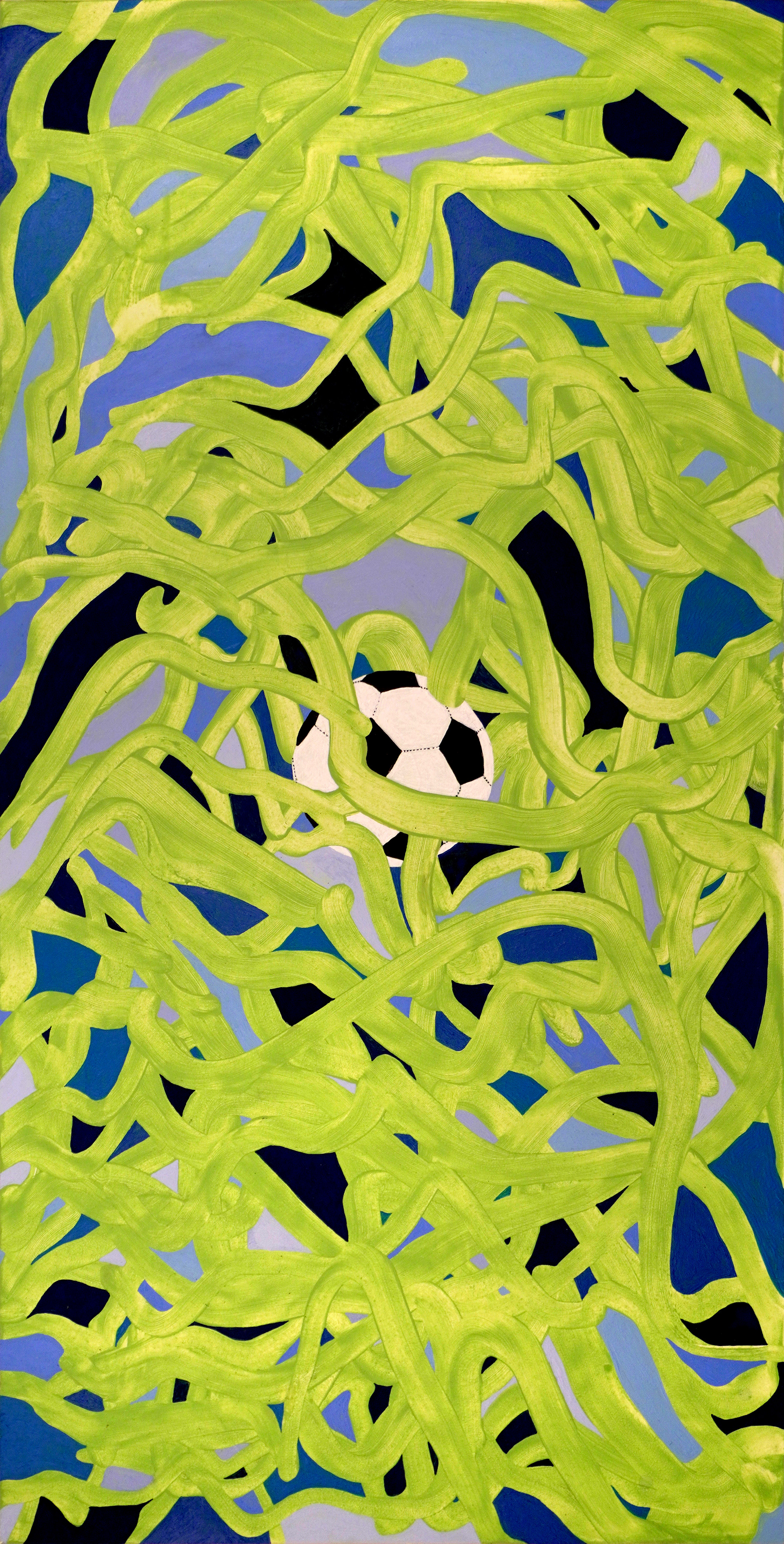 Soccer Ball 24" x 12" $380 Acrylic on art board @ 2" deep $380