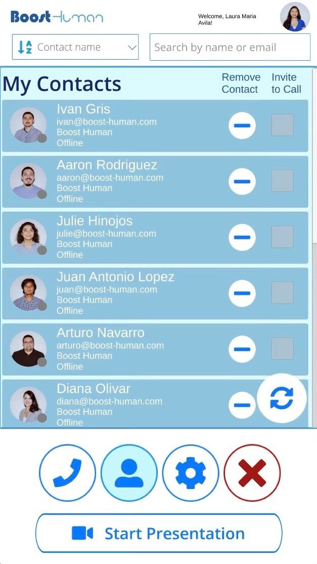 Contancts Screen - Old UI