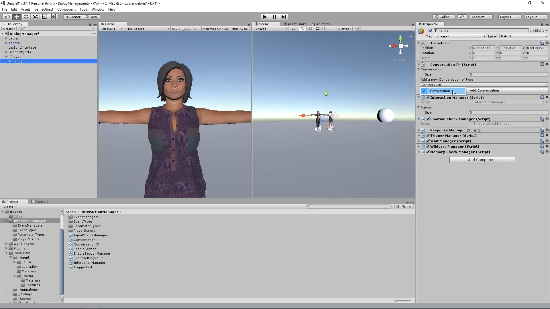 Unity Interface with VAIF Extension