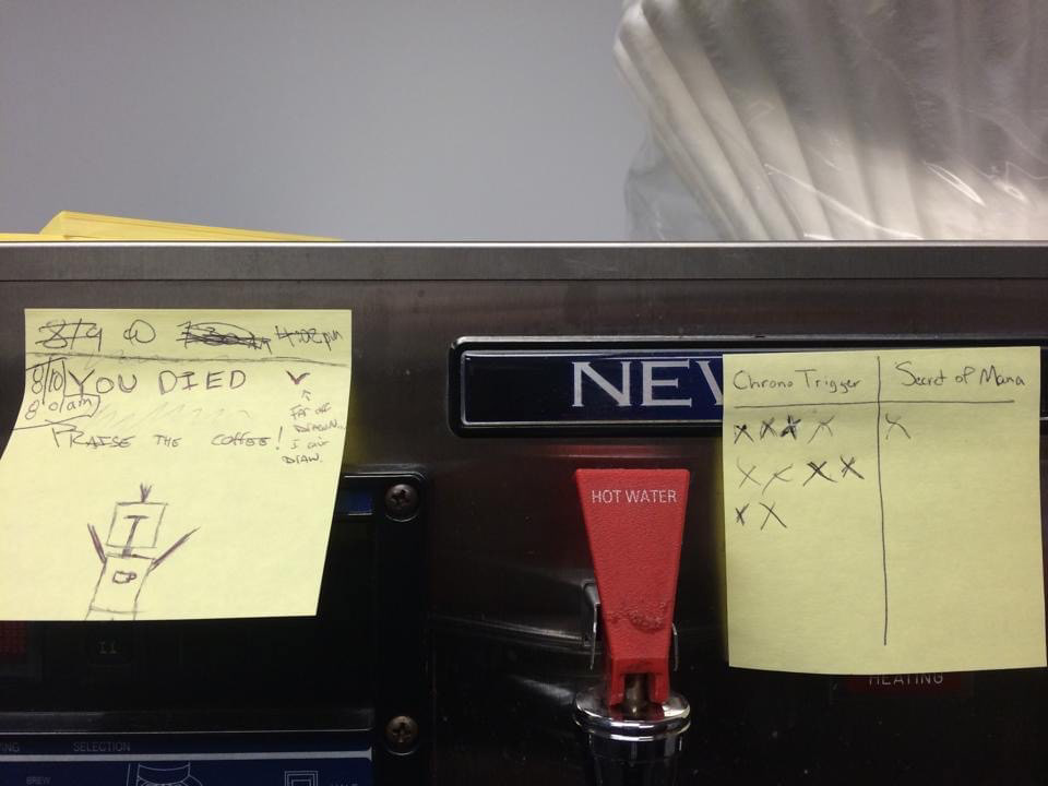 Adding some fun at the coffee machine to brighten other's days