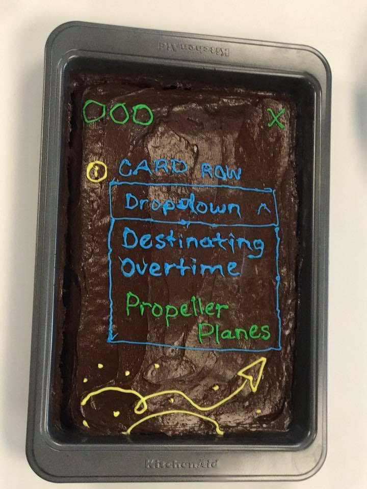 Celebratory cake when the client signs off on the project