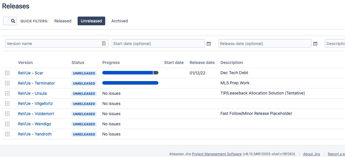 Semantic Versioning via code names