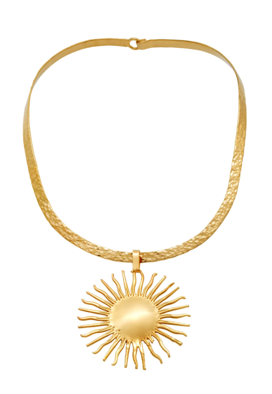 Argentinian Sun metal choker with gold bath
