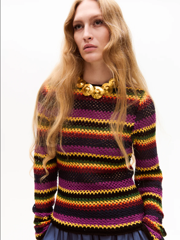 Handmade multicolor crochet top