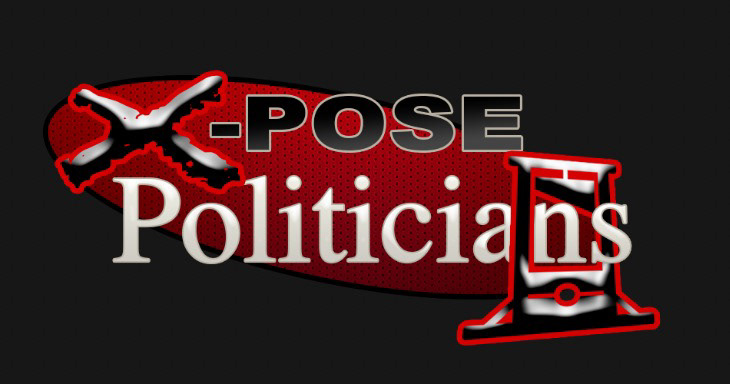 The logo of Gina Catchatori’s website, where she exposes politicians.