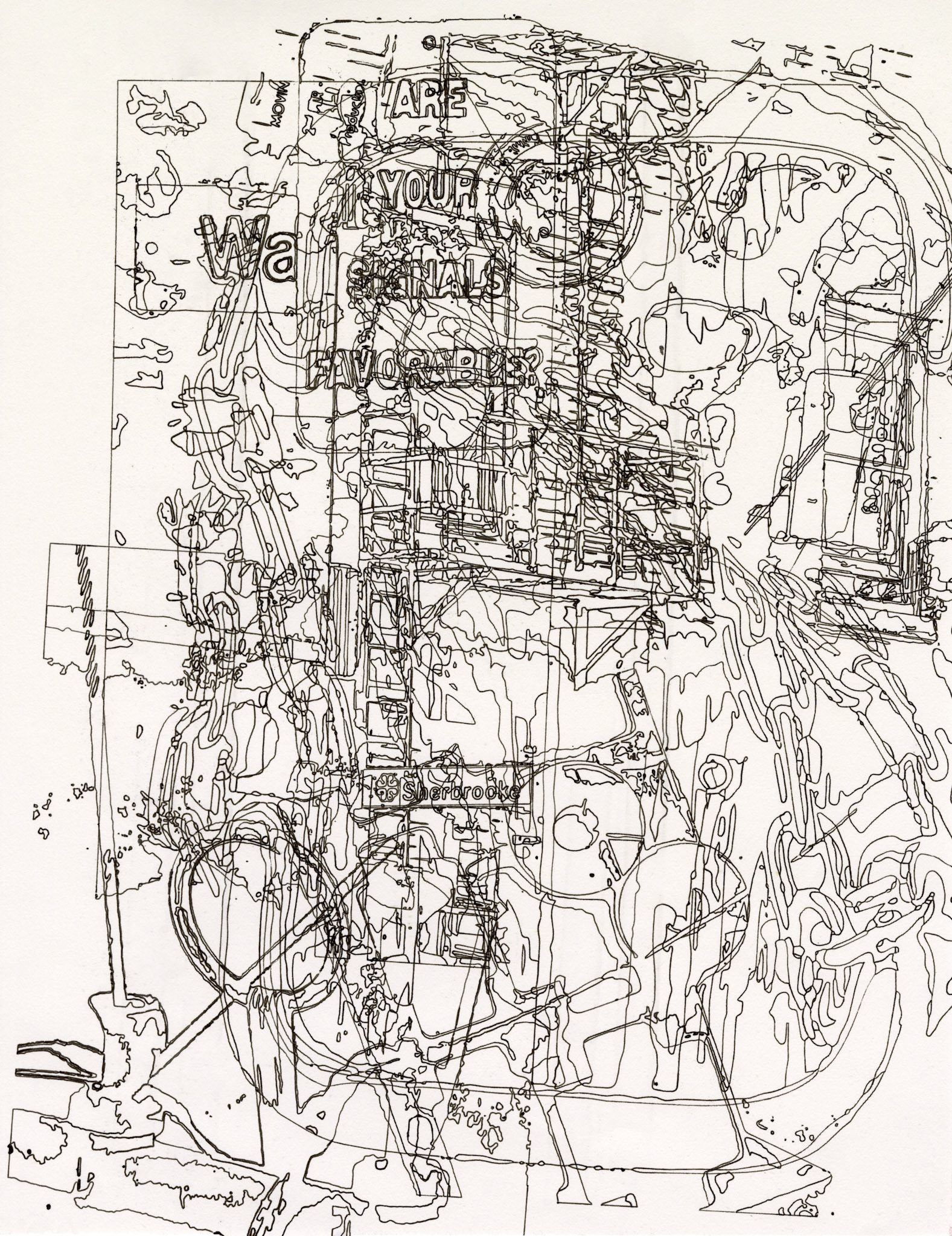 Favourable Signals / Pen on paper / 9 inches x 12 inches / 2024