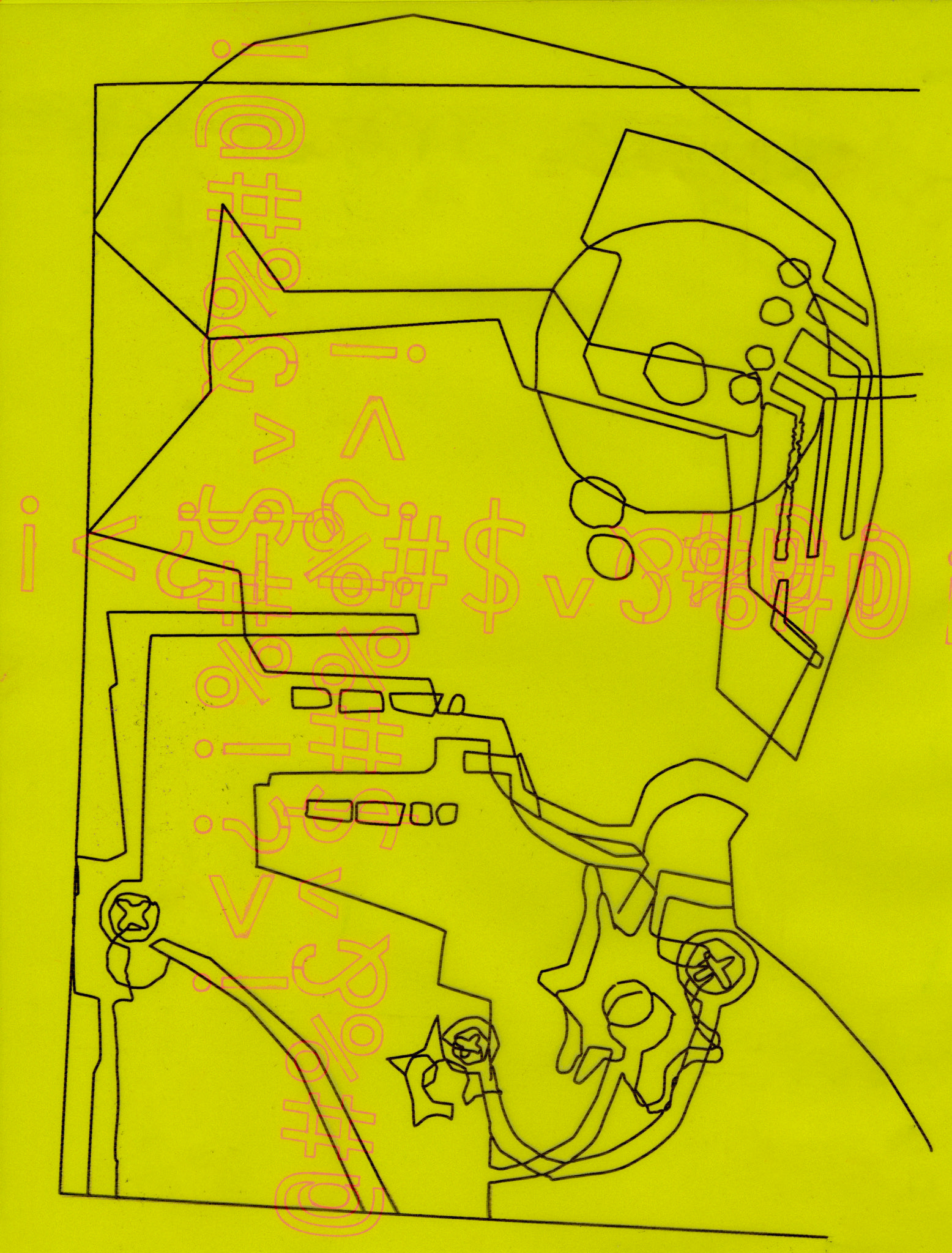 / Gel Pen, Photocopy on Paper + Transparency / 8.5 in x 11 in
