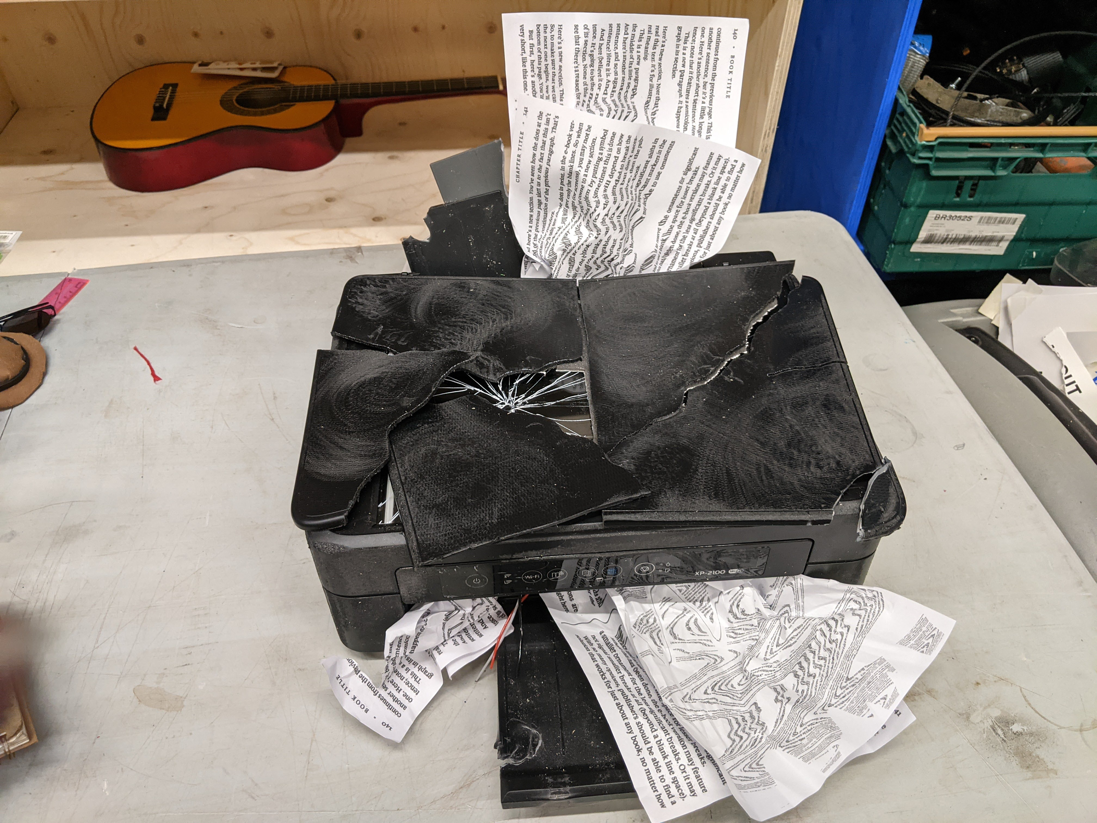 Smashed printer - Prop make
