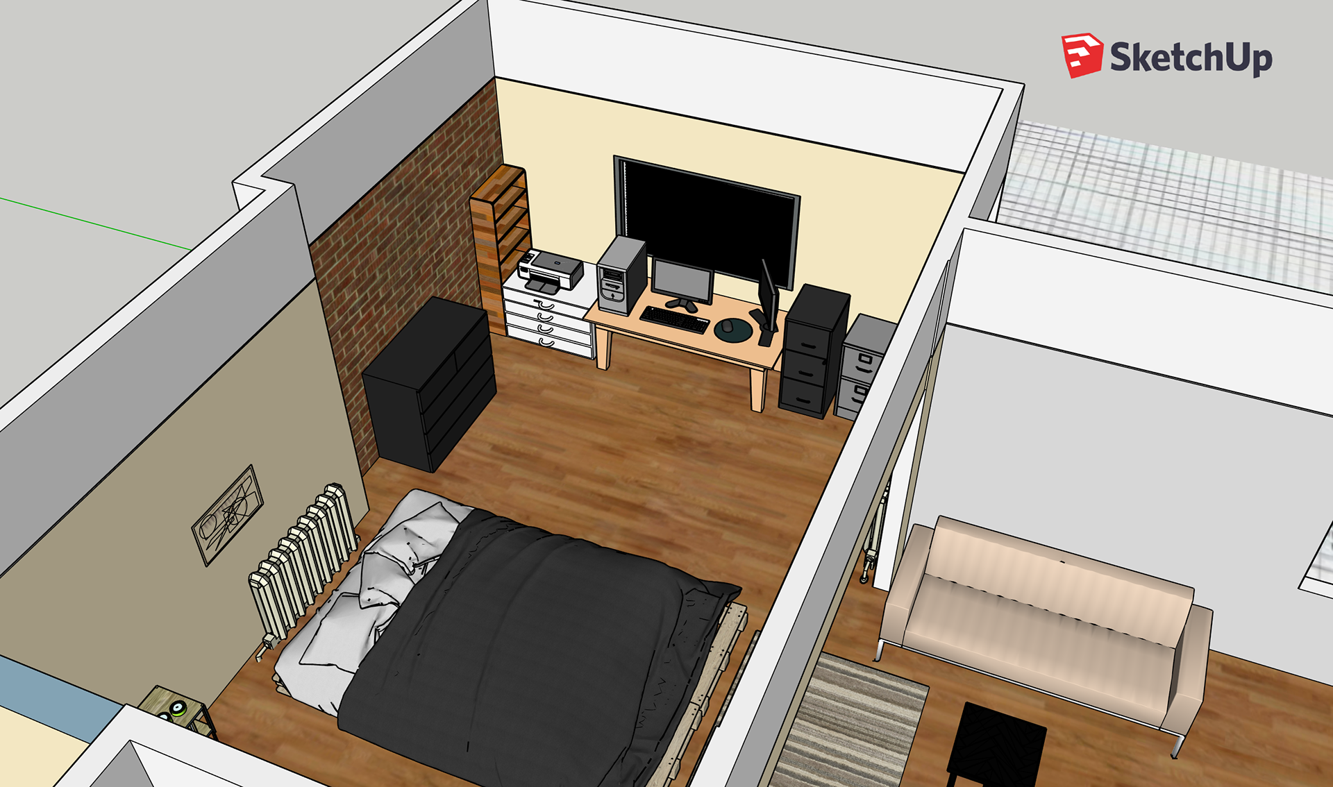 Elliot’s apartment from Mr Robot - A personal project to recreate the protagonist’s apartment from my favourite TV show, Mr Robot