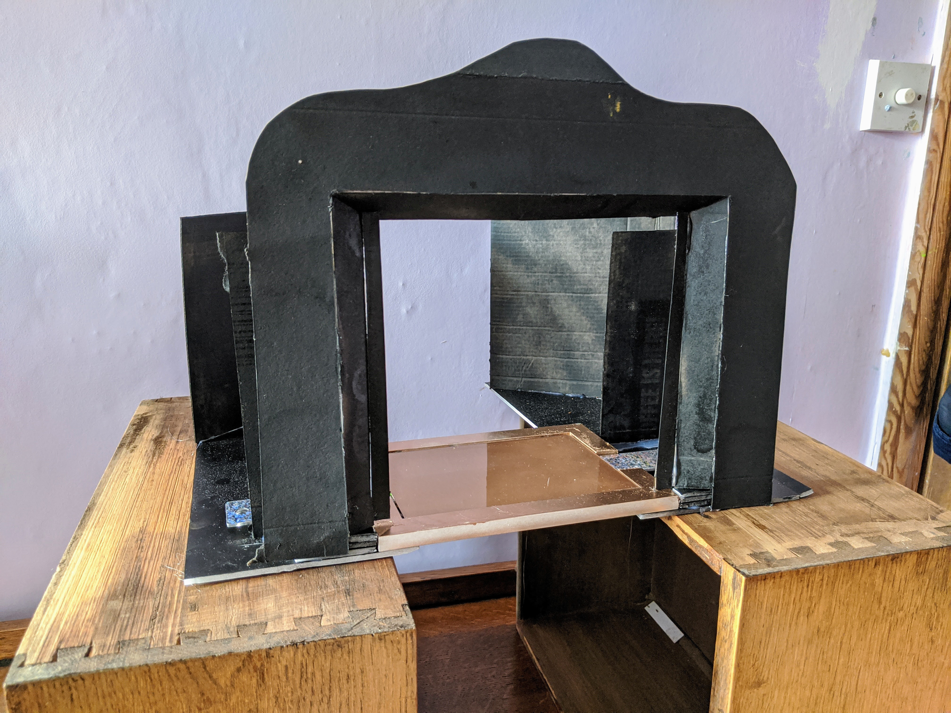 Scale Model Nick Blackos, Bread Music Video - 1:5 scale model of the stage to be built for the music video. It was important to build a scale model so that we could understand how different parts interacted.