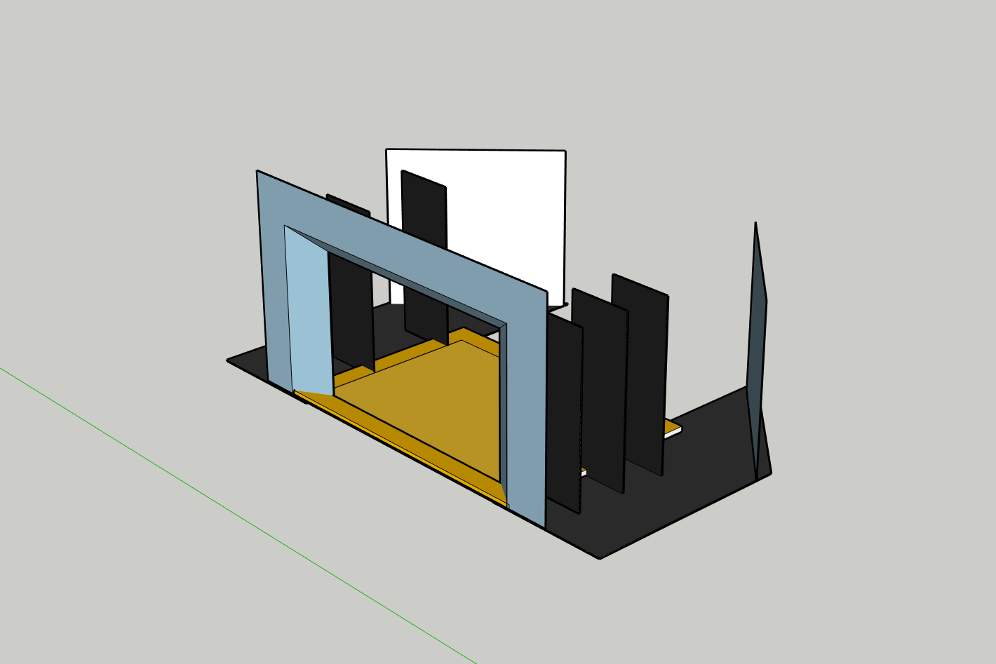 Minture Stage Mock Up - Created using google sketch up