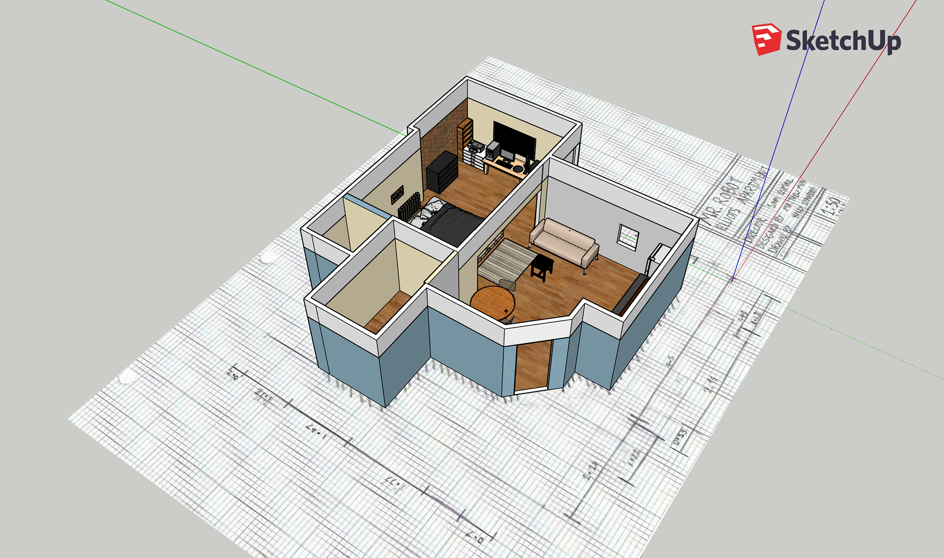 Elliot’s apartment from Mr Robot - A personal project to recreate the protagonist’s apartment from my favourite TV show, Mr Robot