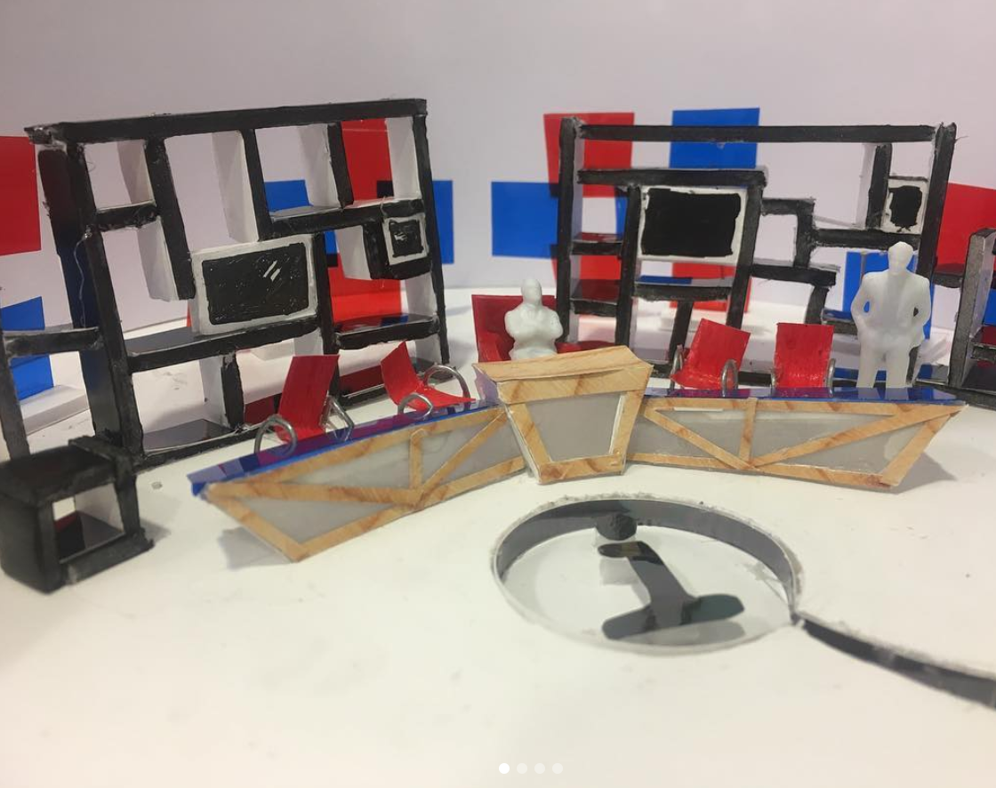 Scale model for mock TV show - Created in Set Design For Film and Television Course (Central Saint Martins) run by Sue Booth.