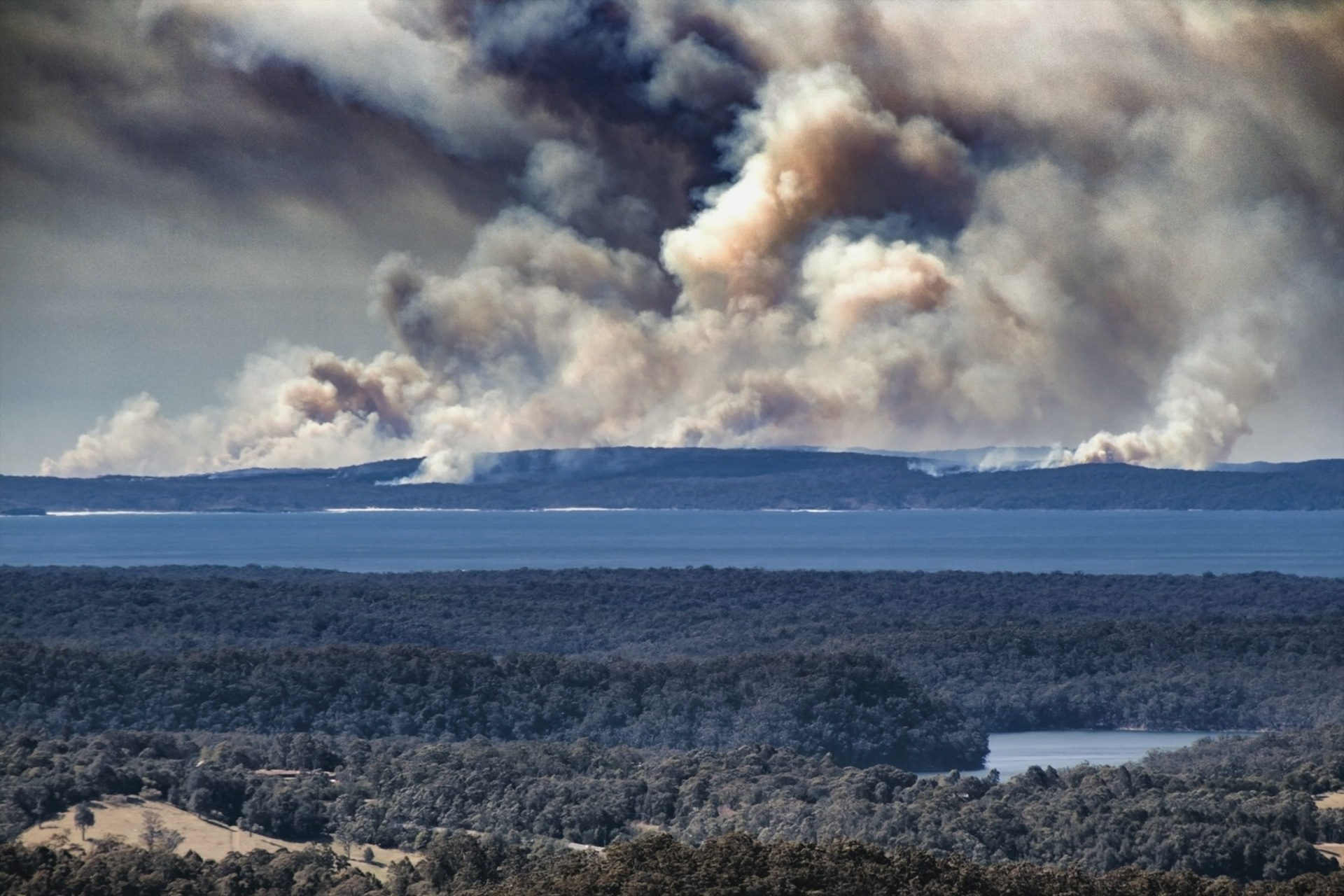 Booderee on Fire view from Morton National Park 1 Spring 2017