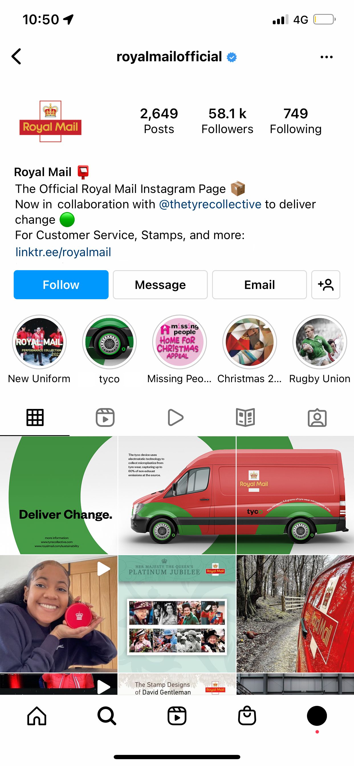 Royal Mail Instagram showcase
